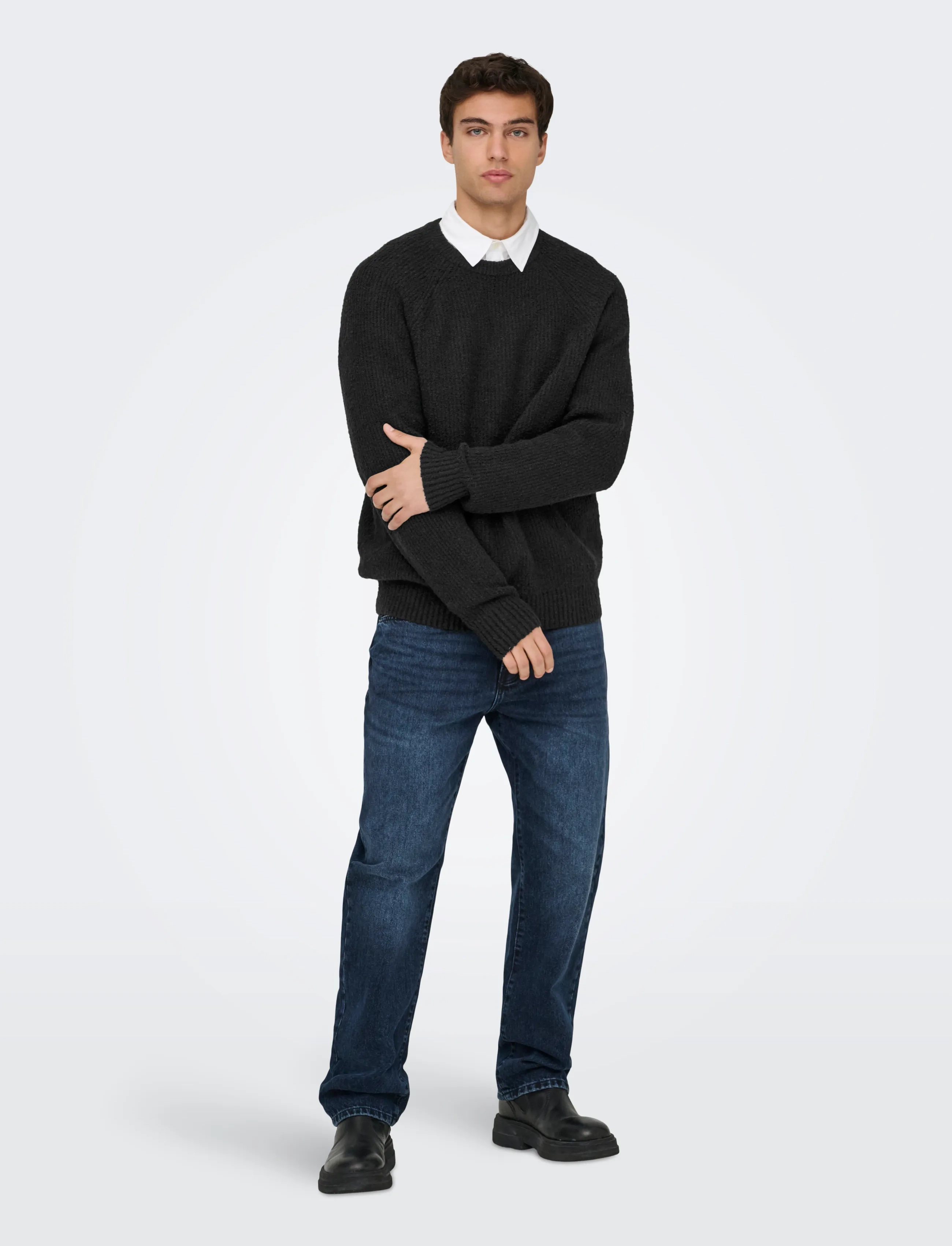 ONLY & SONS Onsdale Rlx Ls Raglan Knit stickade tröjor herr – bild 5