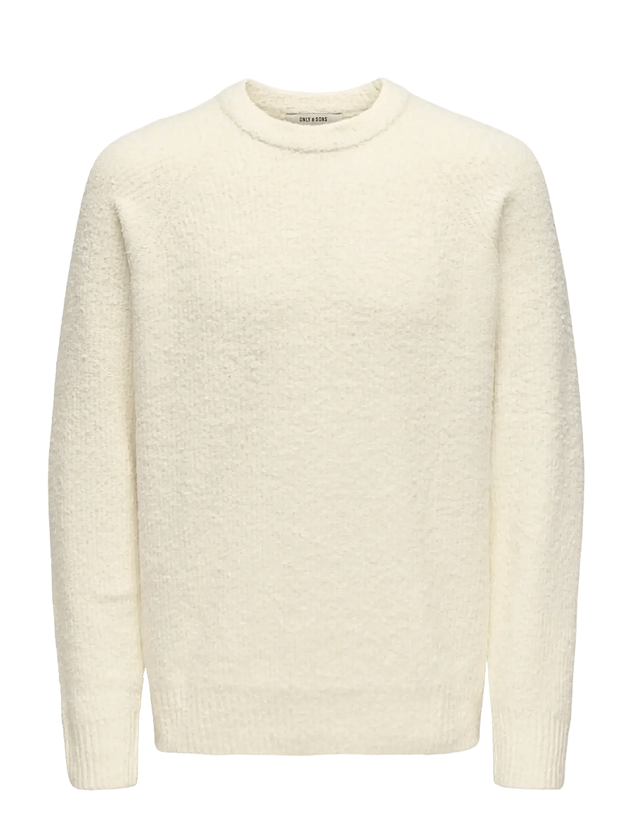 ONLY & SONS - ONSDALE RLX LS RAGLAN KNIT - rund hals - gardenia - 0