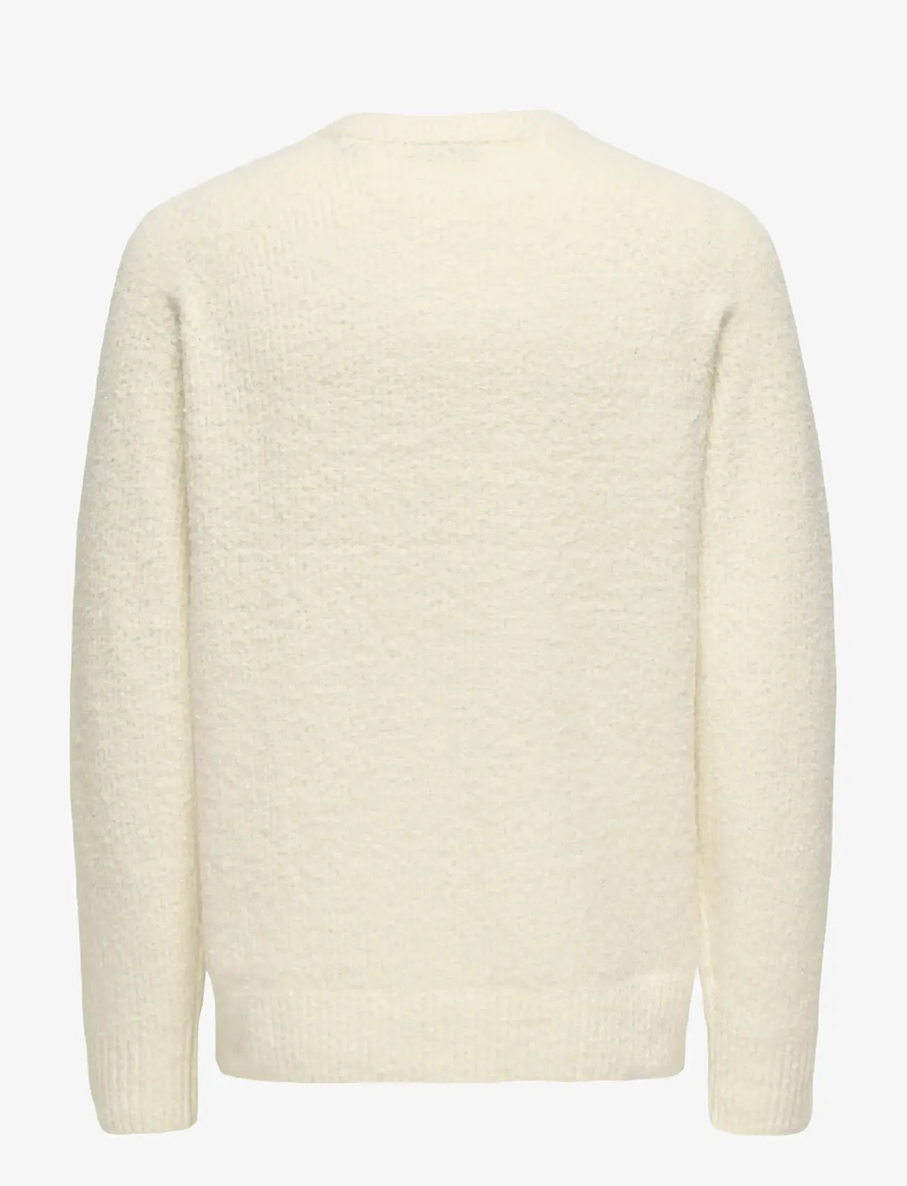 ONLY & SONS - ONSDALE LIFE RLX LS RAGLAN KNIT - rundhalsad - gardenia - 1