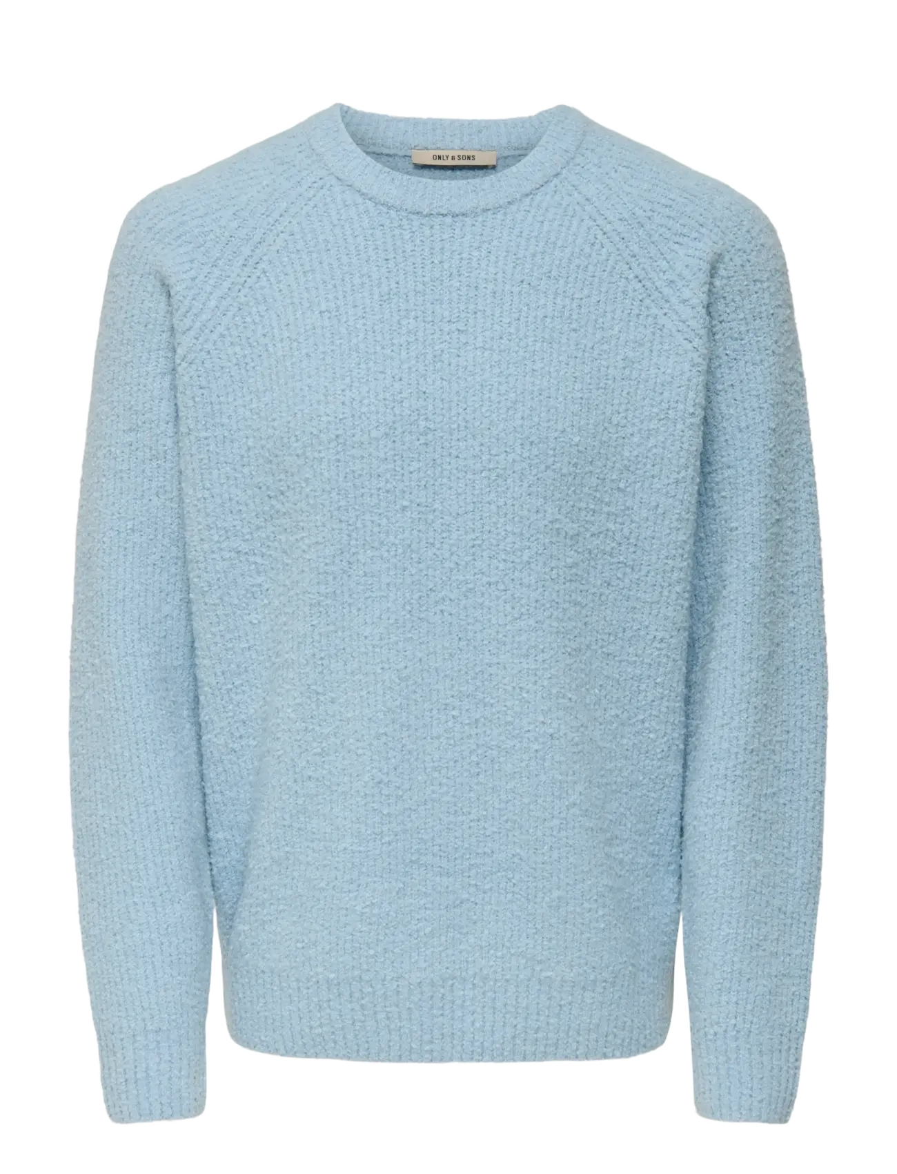 ONLY & SONS Onsdale Rlx Ls Raglan Knit, L, Blue, Strik > Runde Halse, Herre