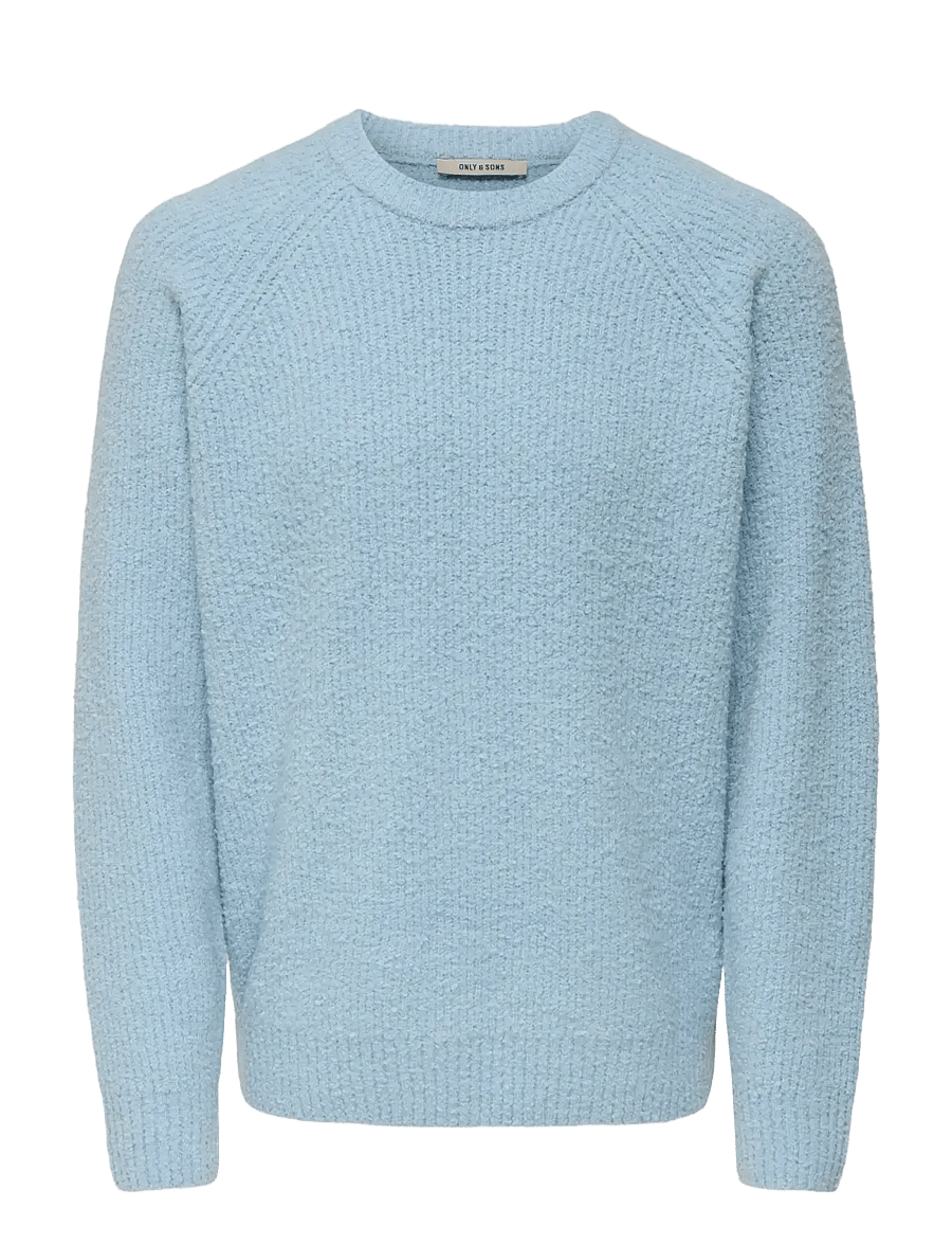 ONLY & SONS - ONSDALE RLX LS RAGLAN KNIT - Ümara kaelusega - skyway - 0