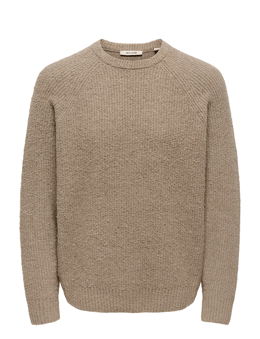 ONLY & SONS - ONSDALE RLX LS RAGLAN KNIT - rundhals - walnut - 1