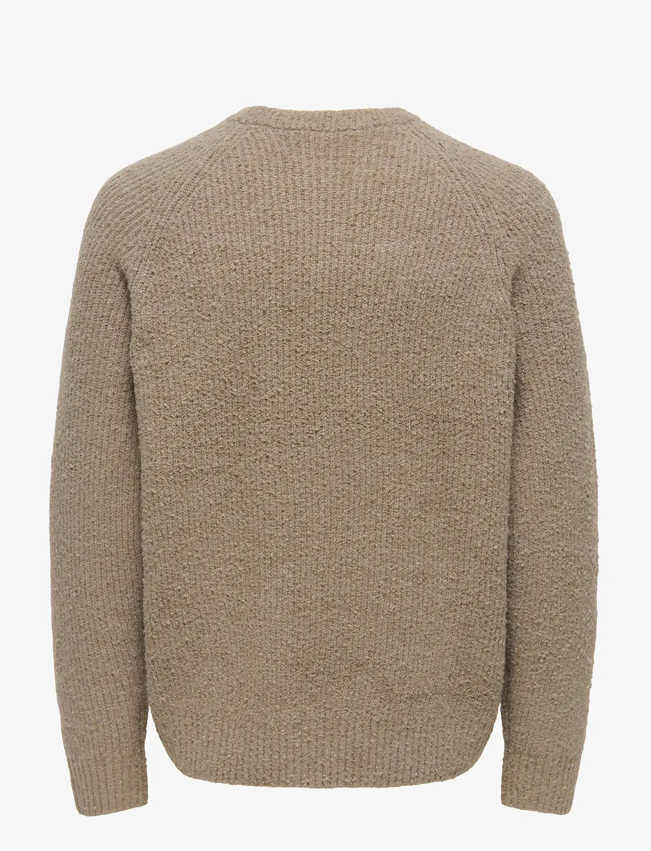 ONLY & SONS - ONSDALE LIFE RLX LS RAGLAN KNIT - rundhalsad - walnut - 2