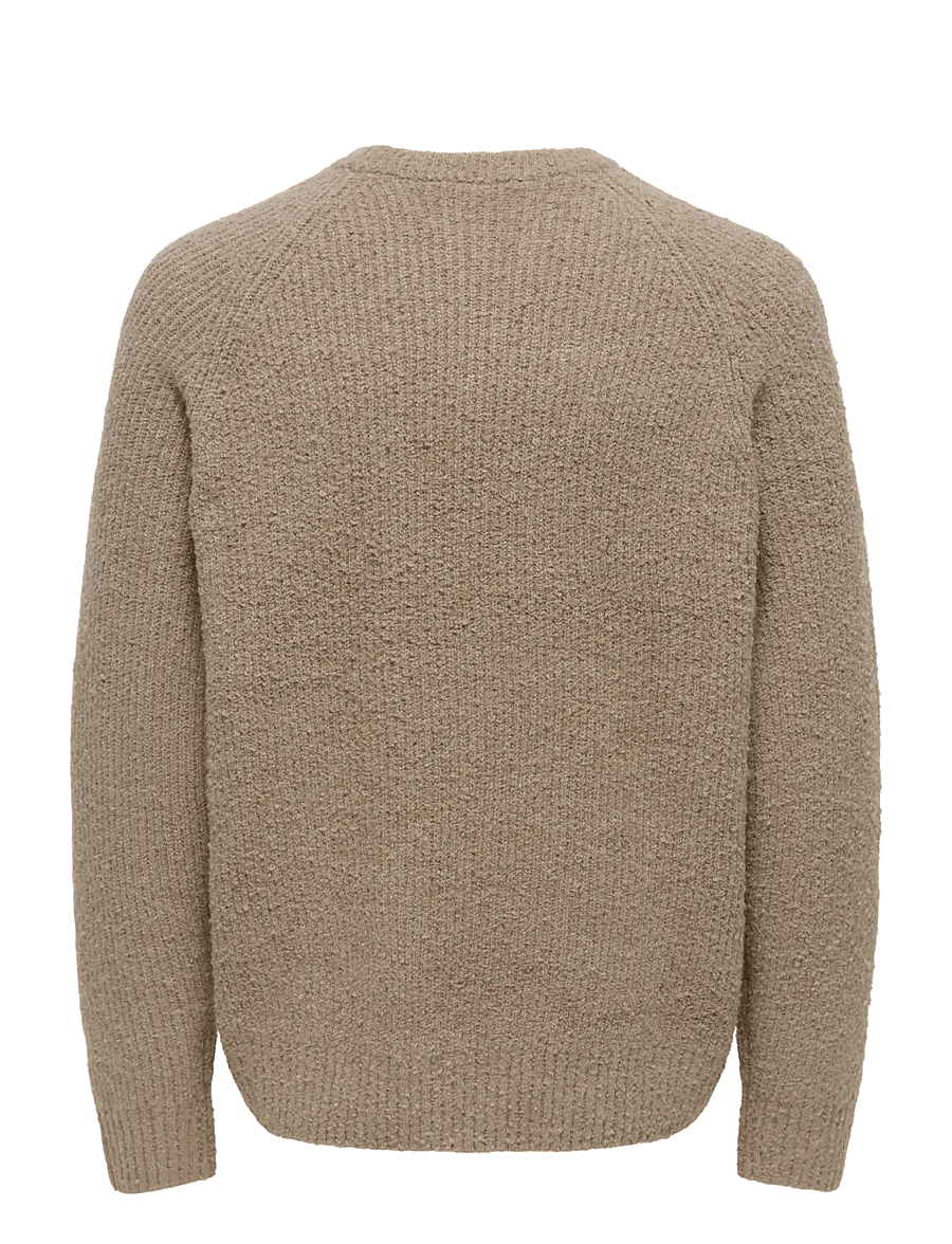 ONLY & SONS - ONSDALE RLX LS RAGLAN KNIT - rundhals - walnut - 2