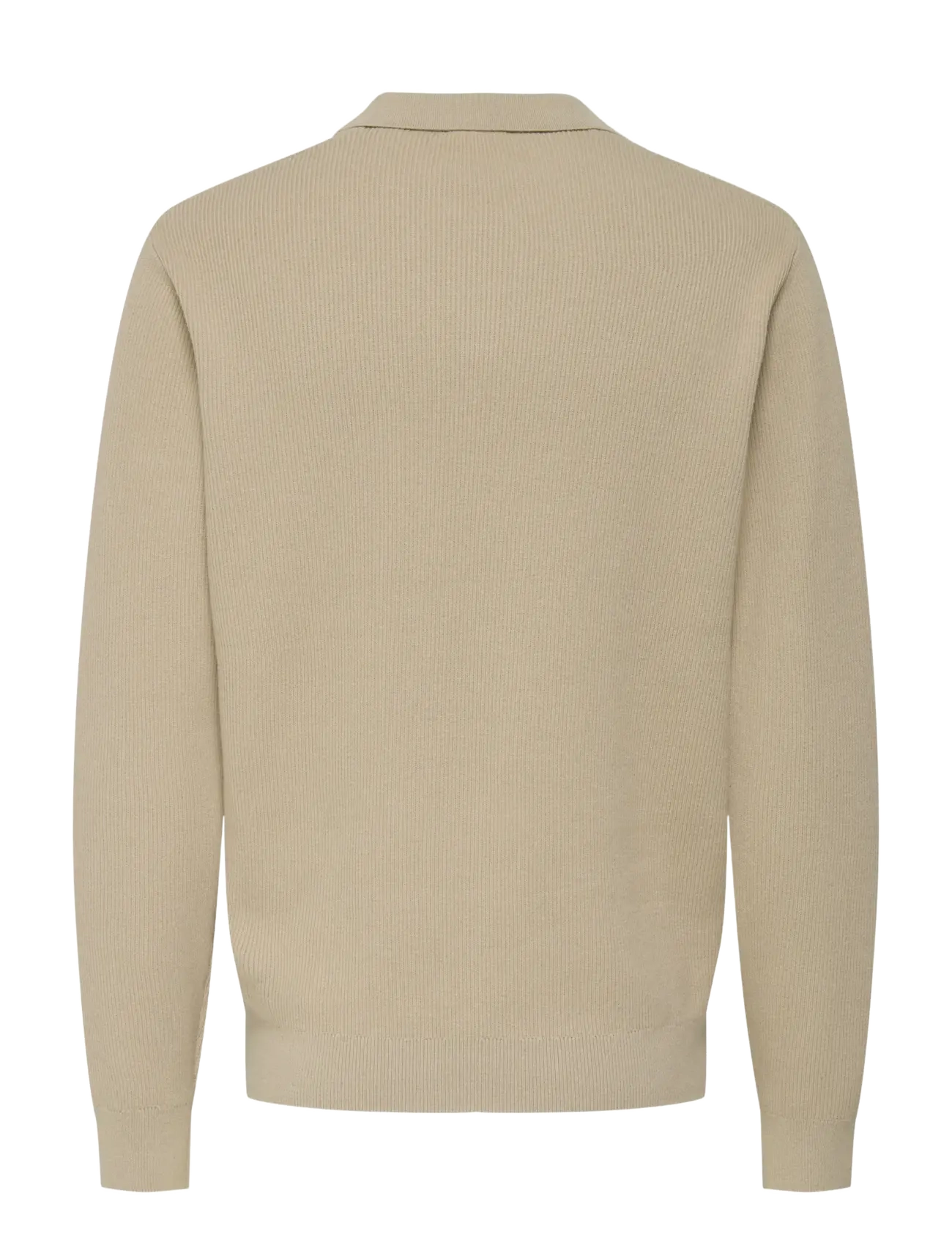 ONLY & SONS - ONSPHIL REG 12 STRUC SPLIT NECK KNIT - adīti polo krekli ar garām piedurknēm - silver lining - 1