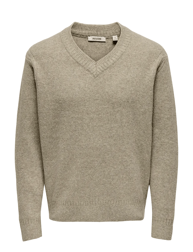 ONLY & SONS - ONSMOVE RLX BRUSHED V-NECK KNIT - v-ausschnitt - twill - 0