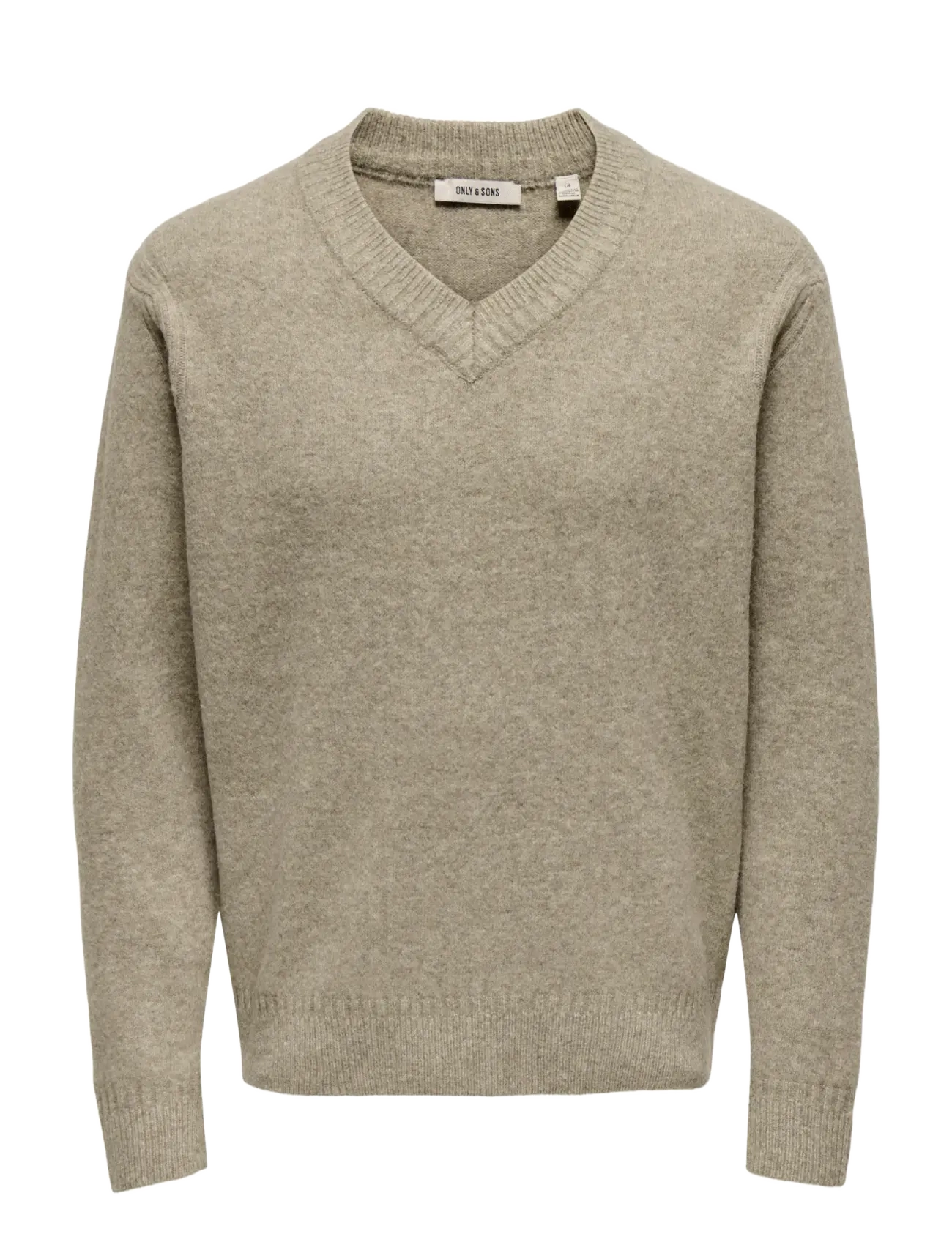ONLY & SONS ONSMOVE RLX BRUSHED V-NECK KNIT - V-hals - TWILL / beige