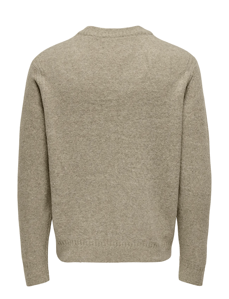 ONLY & SONS - ONSMOVE RLX BRUSHED V-NECK KNIT - v-ausschnitt - twill - 1