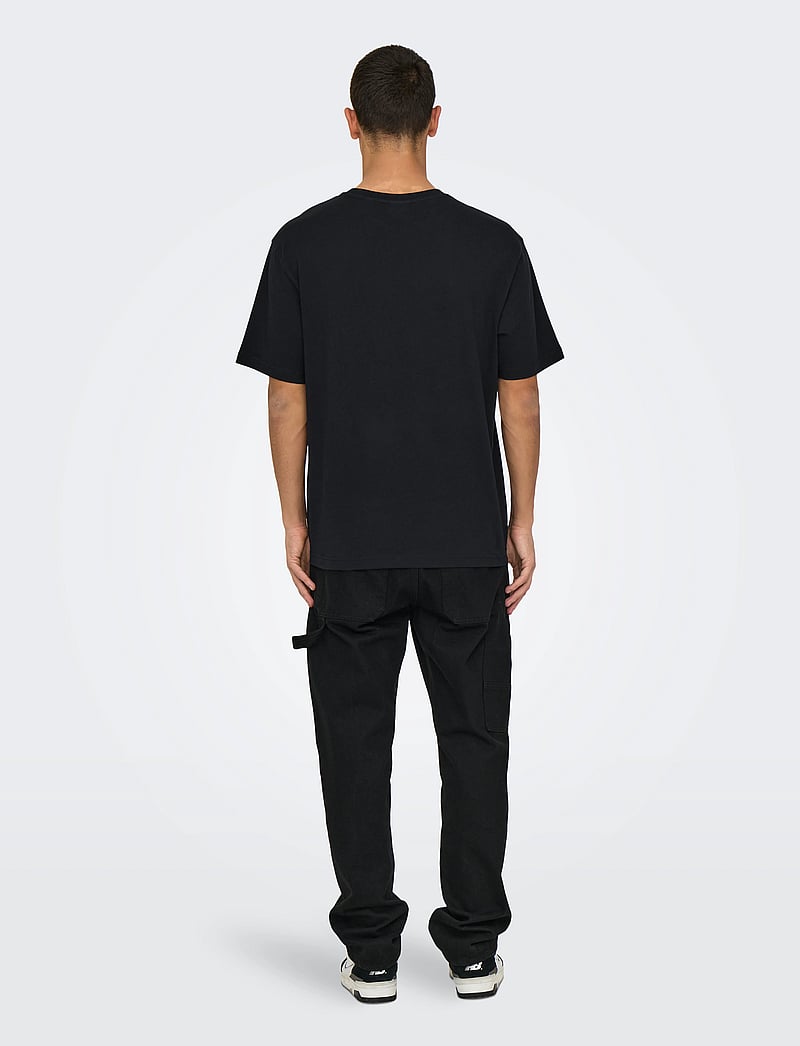 ONLY & SONS - ONSOASIS SS RLX TEE - lühikeste varrukatega t-särgid - black - 3