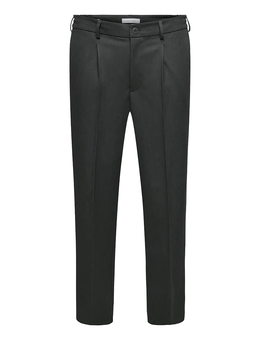ONLY & SONS - ONSMIRO TAILORED TAPERED 0346 PANT NOOS - anzugshosen - dark grey melange - 1