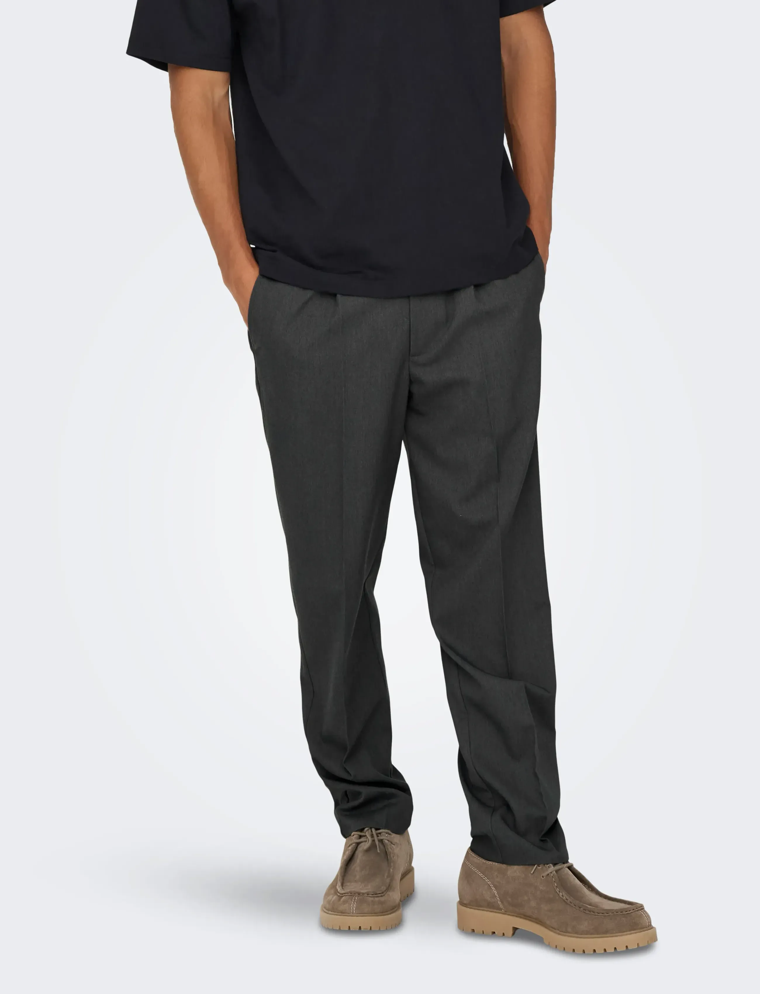 ONLY & SONS Onsmiro Tailored Tapered 0346 Pant Noos, XXL, Grey, Bukser > Formelle Bukser, Herre