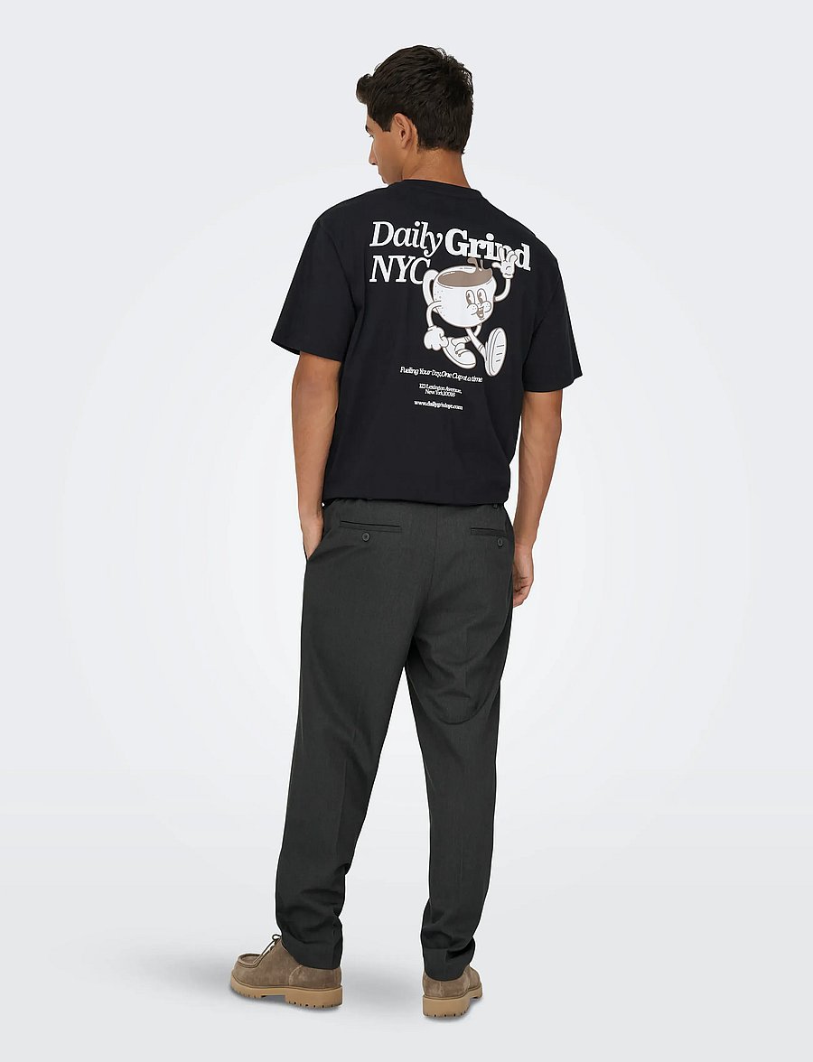 ONLY & SONS - ONSMIRO TAILORED TAPERED 0346 PANT NOOS - anzugshosen - dark grey melange - 3