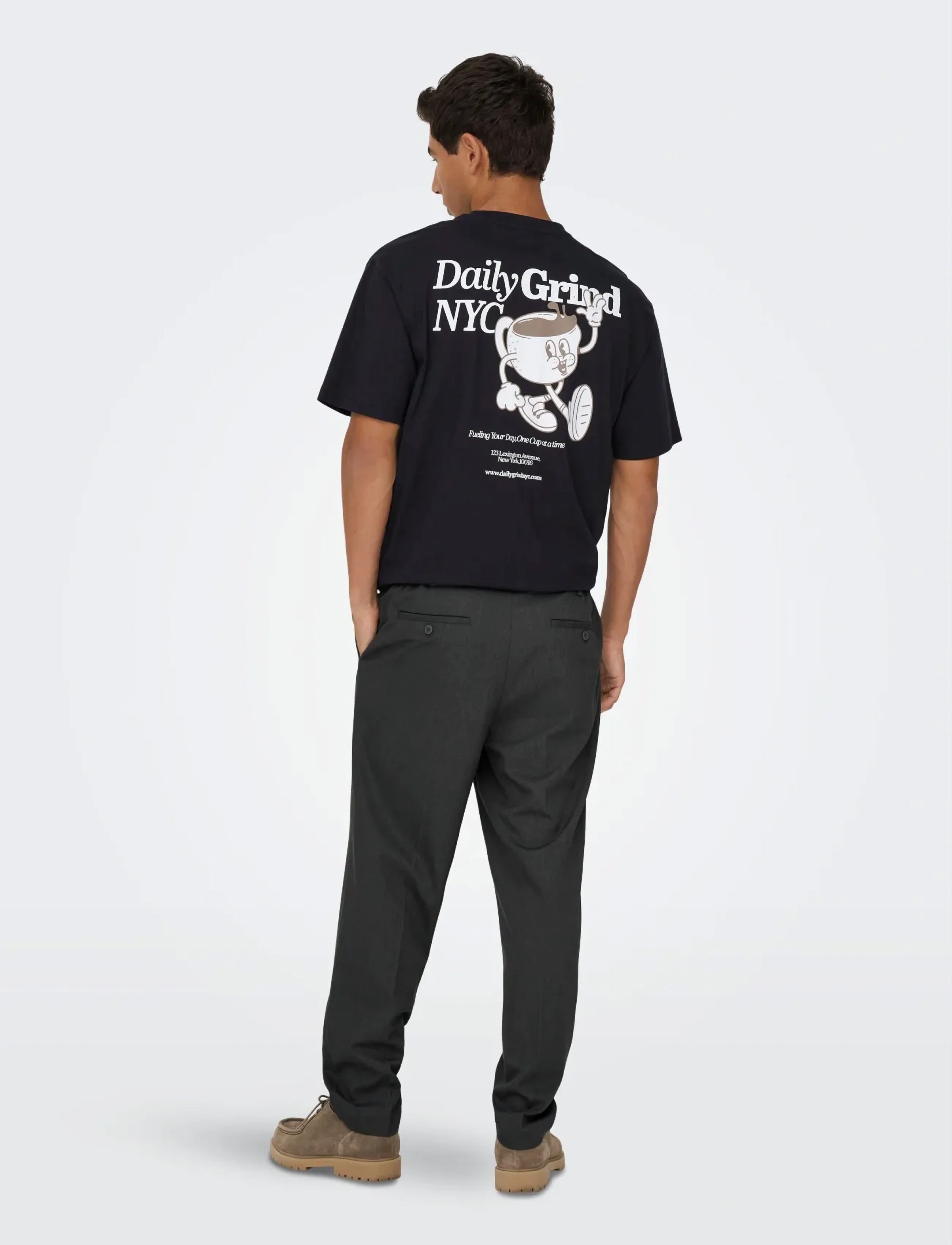 ONLY & SONS - ONSMIRO TAILORED TAPERED 0346 PANT NOOS - pantalons habillés - dark grey melange - 5