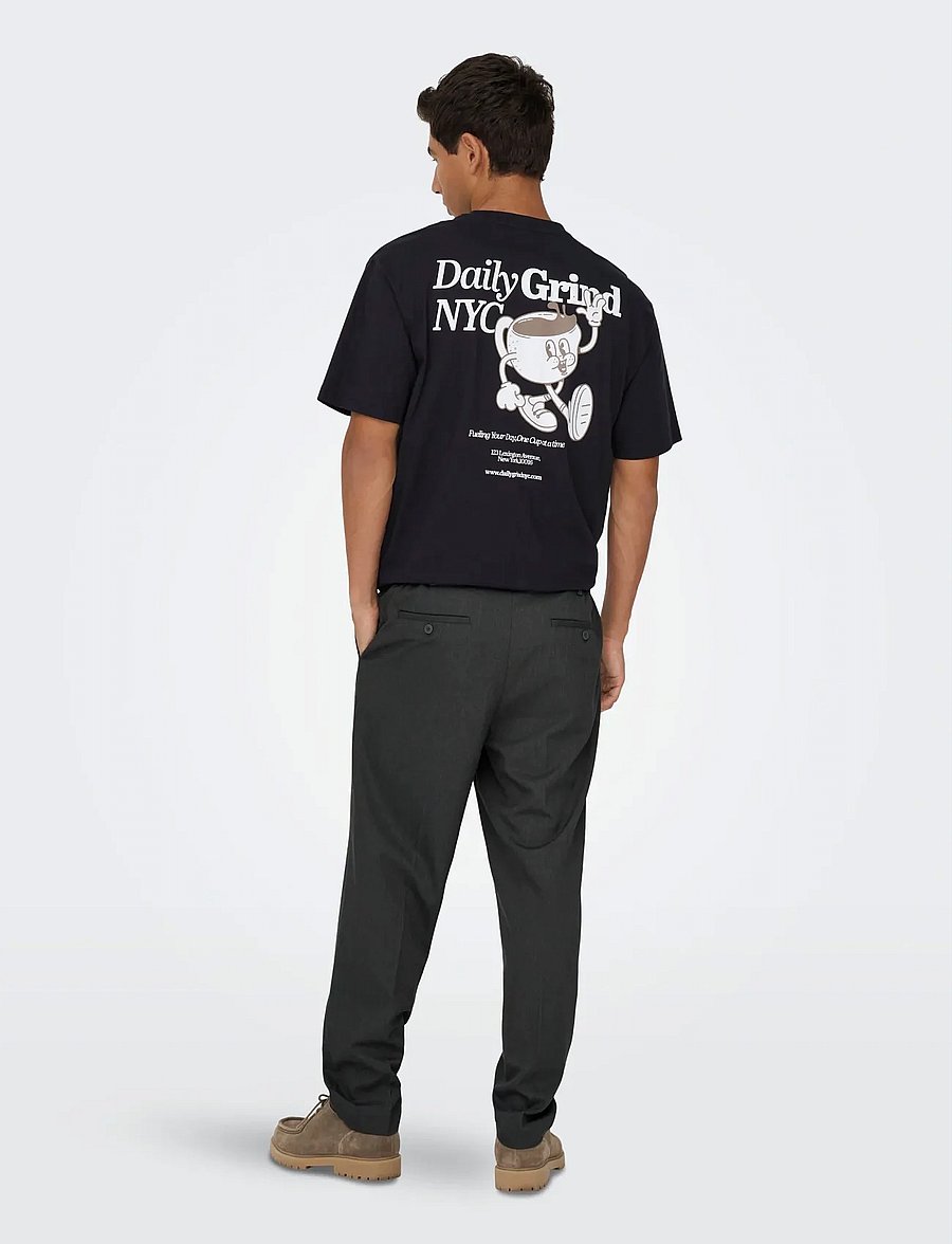 ONLY & SONS - ONSMIRO TAILORED TAPERED 0346 PANT NOOS - anzugshosen - dark grey melange - 5