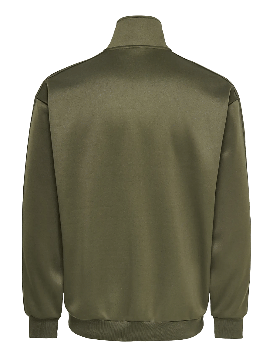 ONLY & SONS - ONSRIBER RLX LS ZIP STRIPE TRACK SWEAT - dressipluusid - tarmac - 1