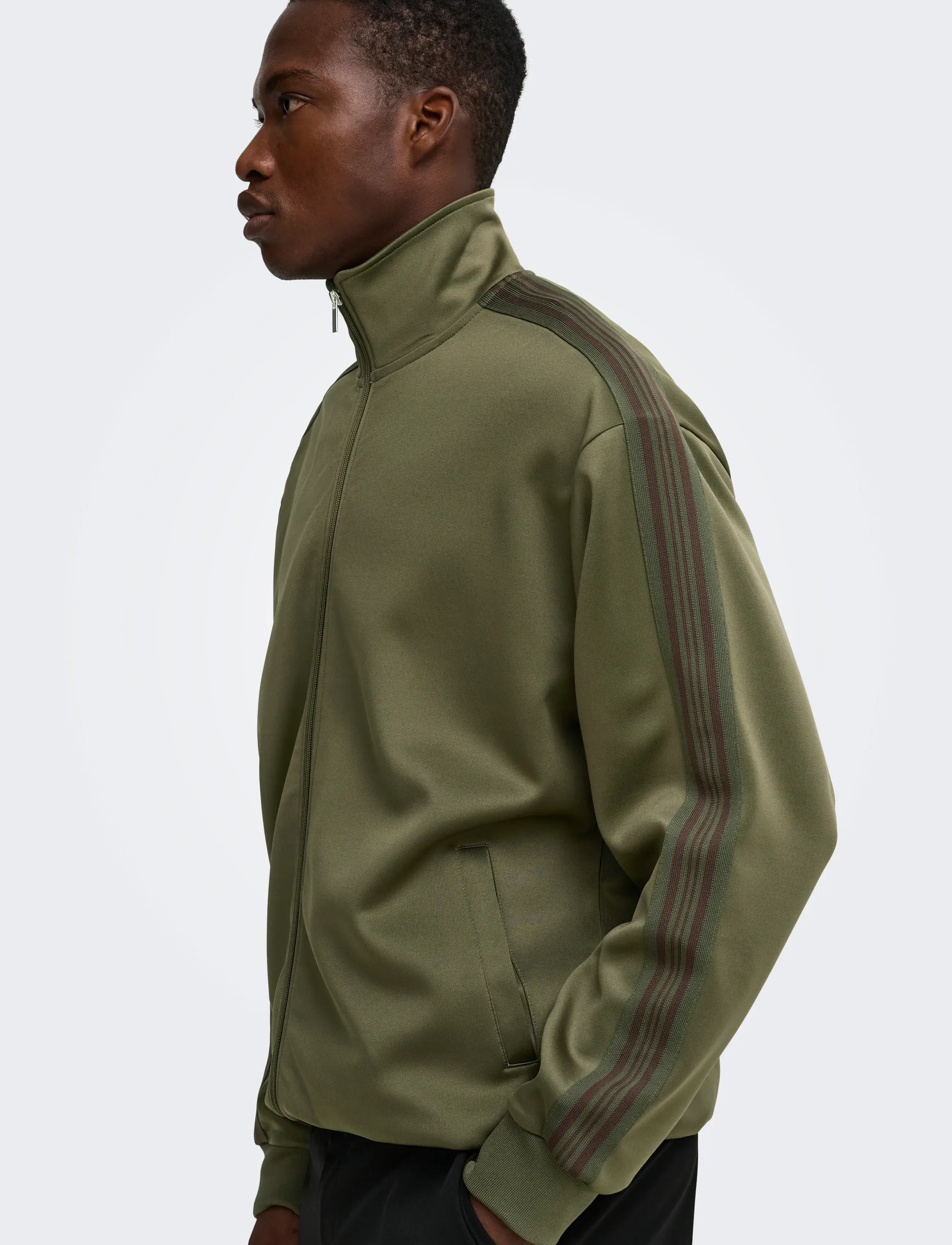 ONLY & SONS Onsriber Rlx Ls Zip Stripe Track Sweat tröjor herr – bild 6