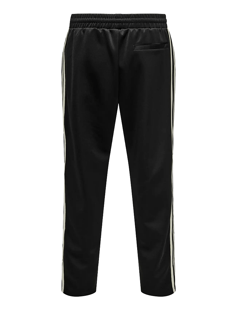 ONLY & SONS - ONSRIBER REG TRACK PANT SWEAT - casual byxor - black - 2