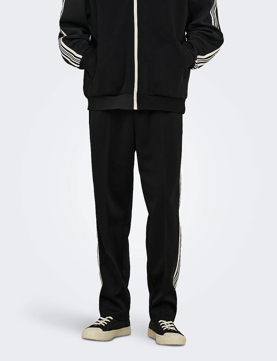 ONLY & SONS - ONSRIBER REG TRACK PANT SWEAT - casual - black - 0
