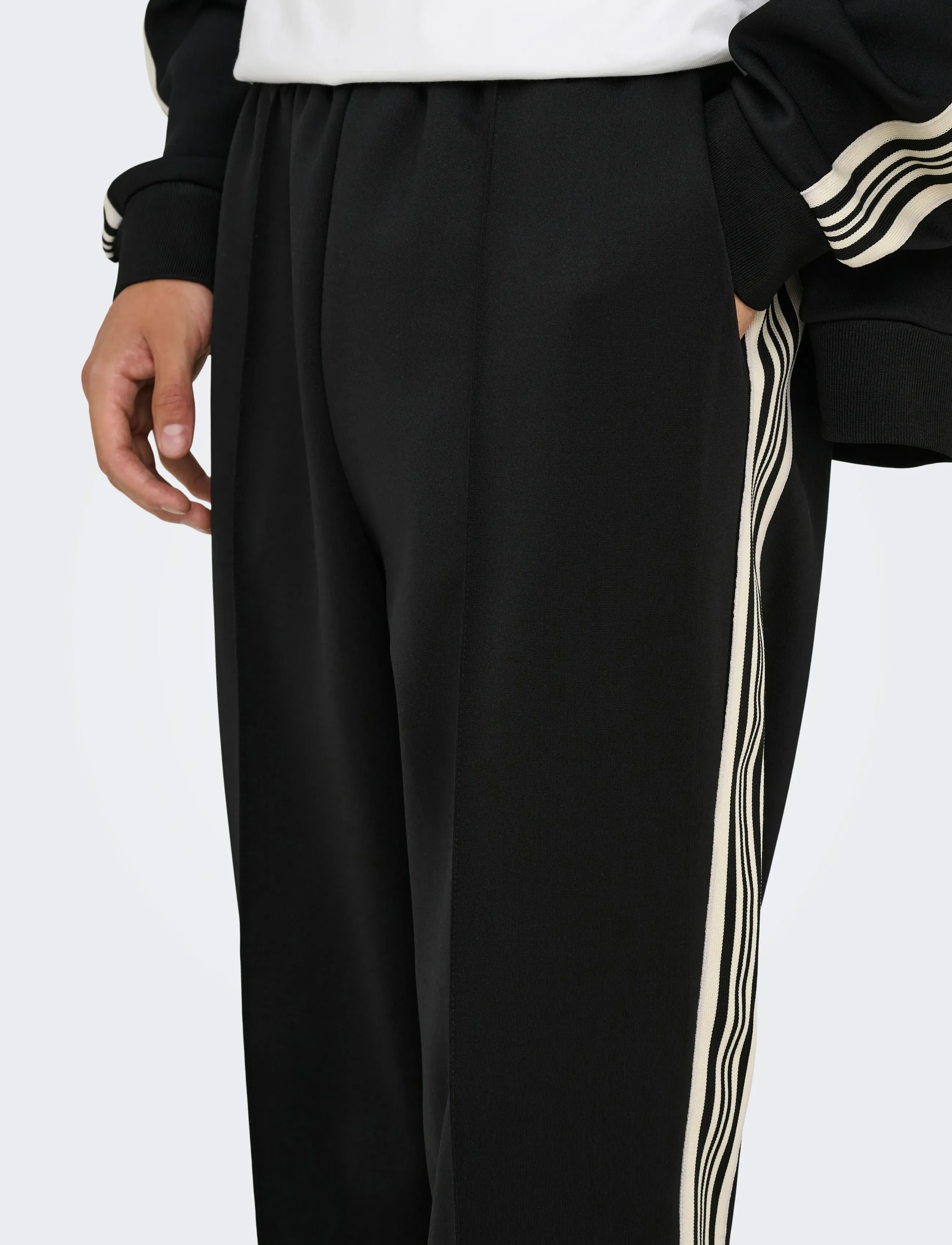 ONLY & SONS - ONSRIBER REG TRACK PANT SWEAT - män - black - 5