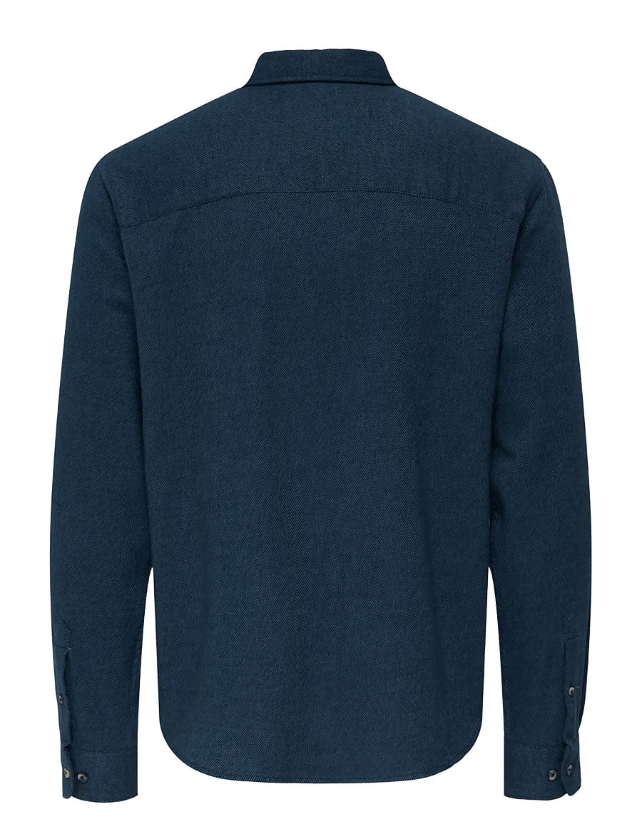 ONLY & SONS - ONSSONS REG FIT 2T TWILL 0347 SHIRT - casual hemden - navy blazer - 2