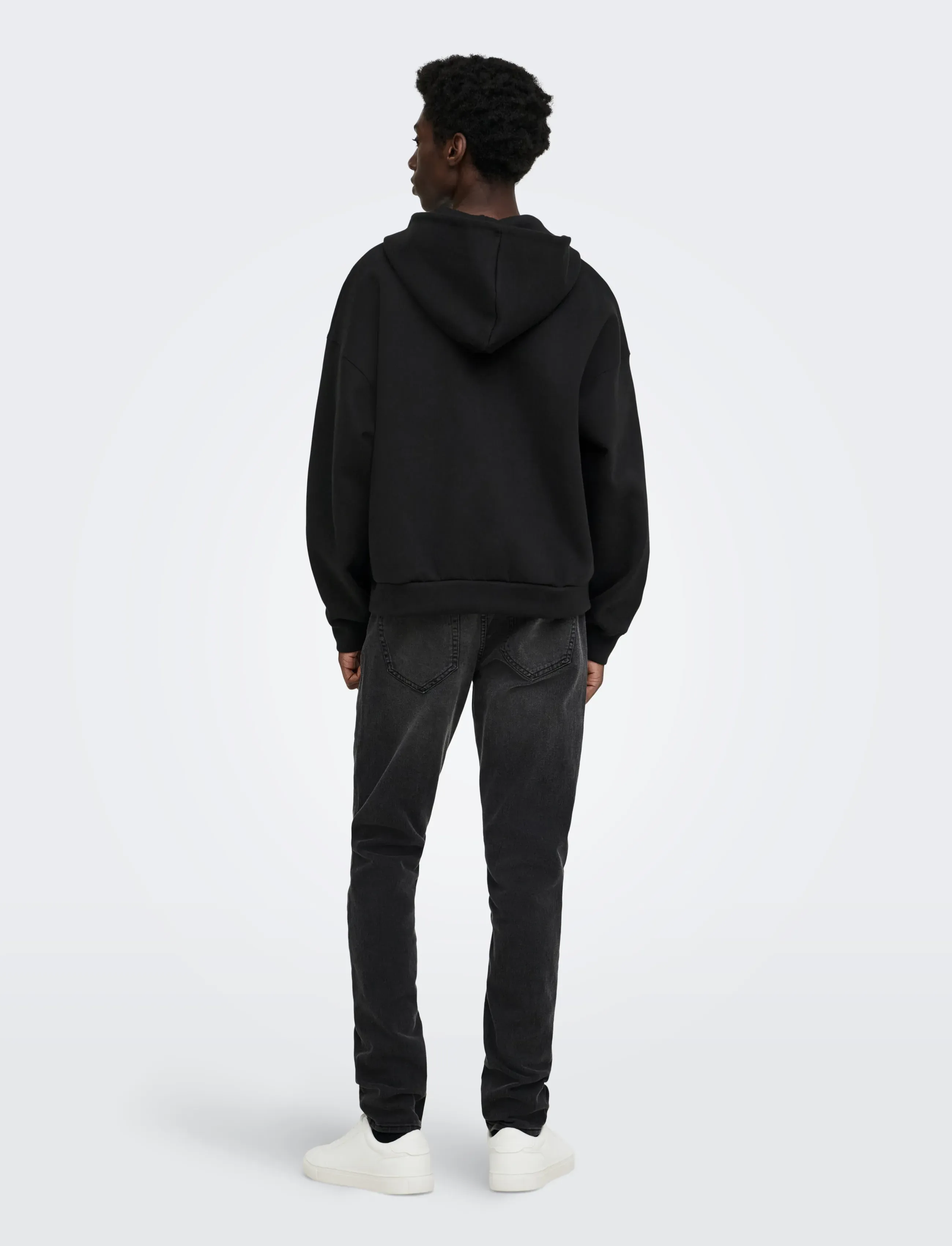 ONLY & SONS - ONSGOYLE BOXY LS SCUBA ZIP HOODIE SWEAT - hættetrøjer - black - 2