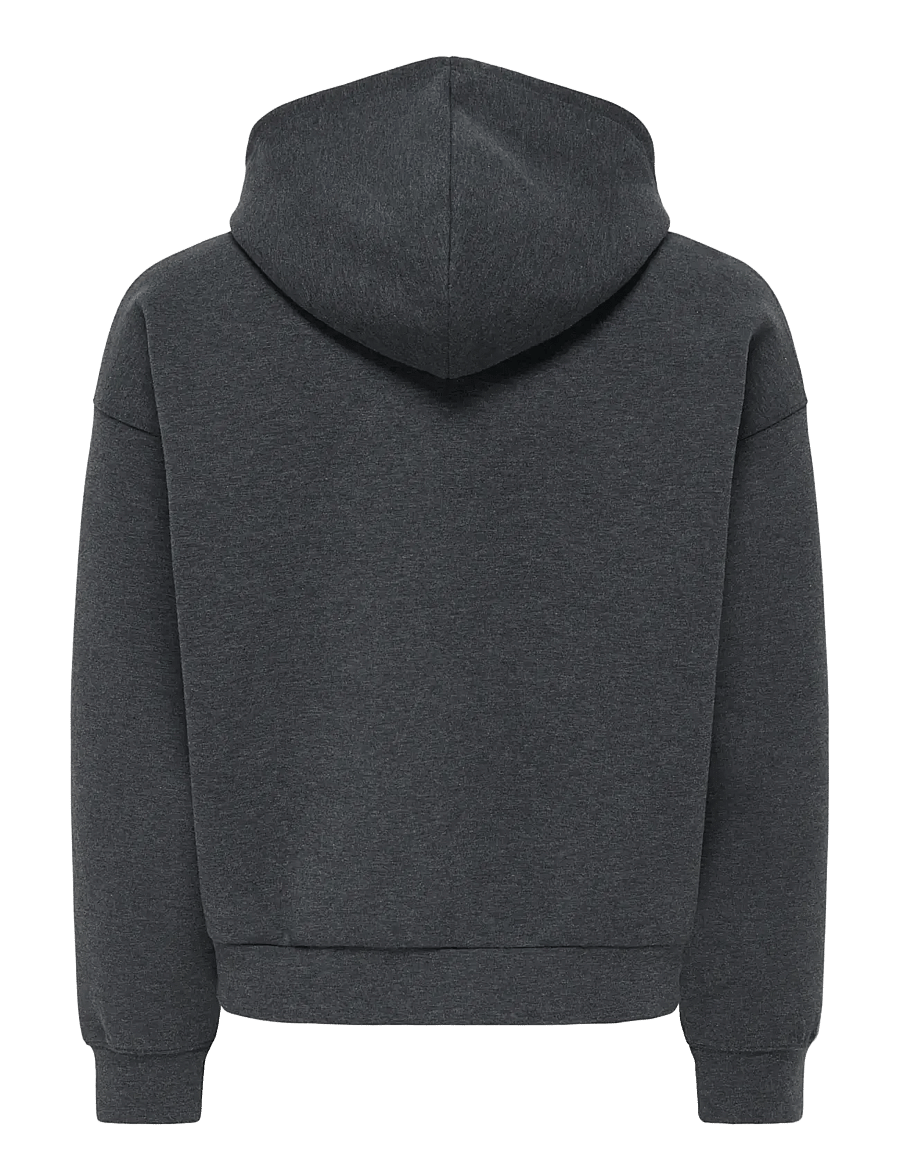 ONLY & SONS - ONSGOYLE BOXY LS SCUBA ZIP HOODIE SWEAT - kapuzenpullover - dark grey melange - 1