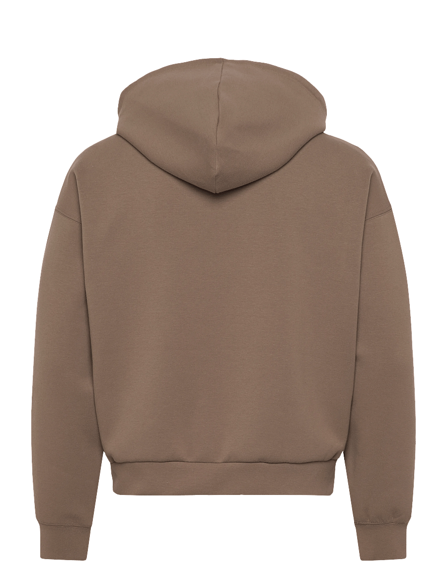 ONLY & SONS - ONSGOYLE BOXY LS SCUBA ZIP HOODIE SWEAT - kapuzenpullover - walnut - 1
