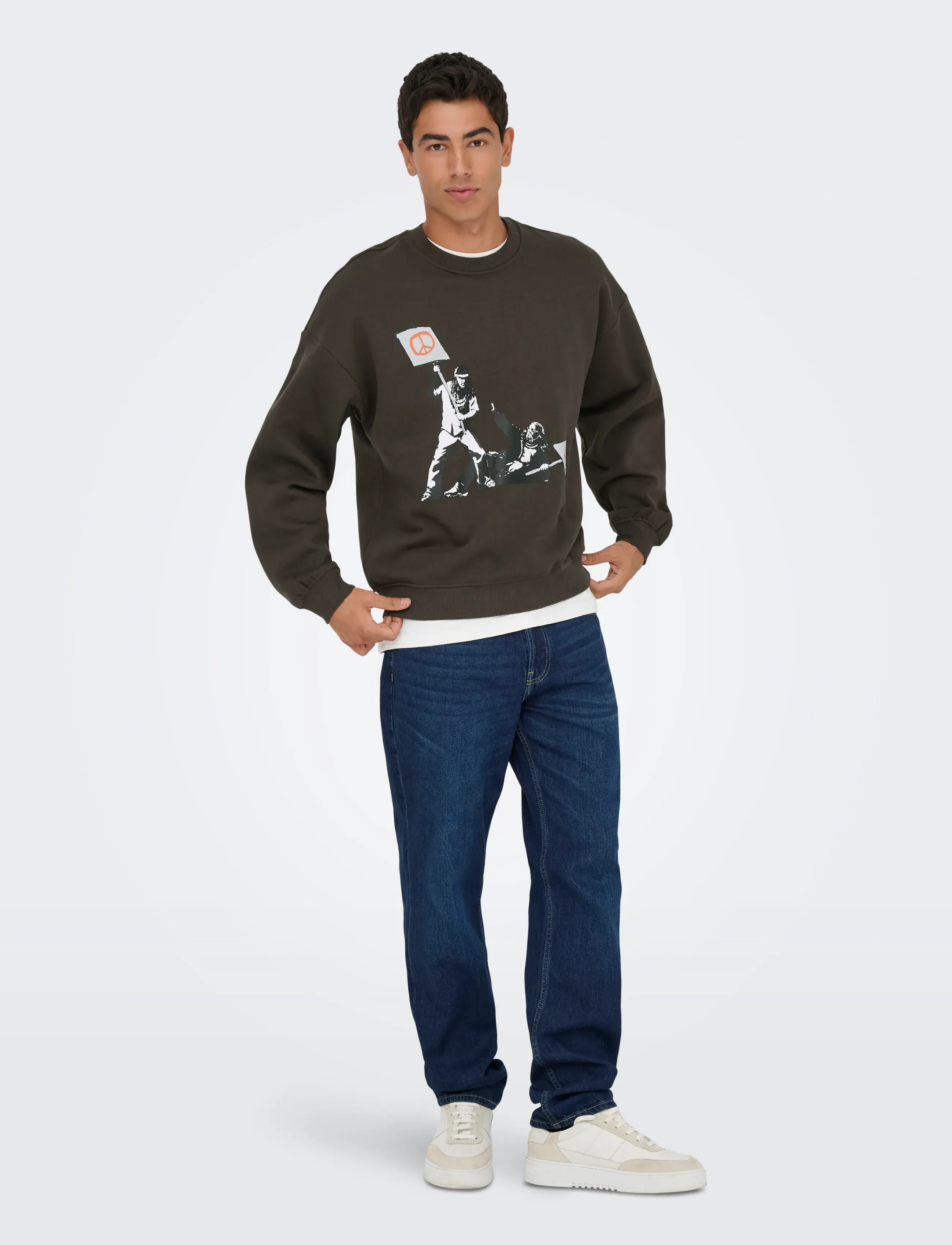 ONLY & SONS Onsbanksy Vtg Crew Neck Vd tröjor herr – bild 6