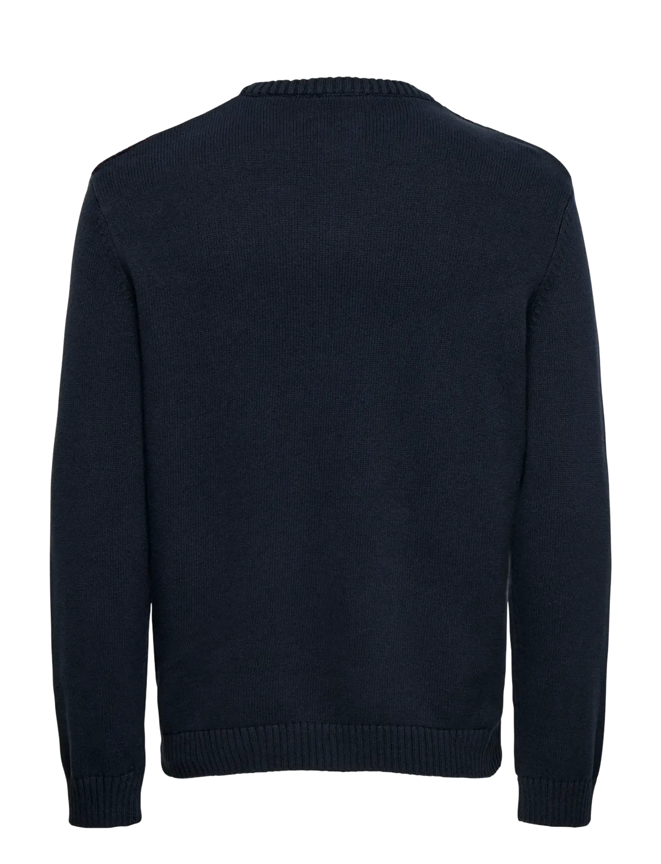 ONLY & SONS - ONSX-MAX REG TEXT CREW KNIT - stickat - dark navy - 1
