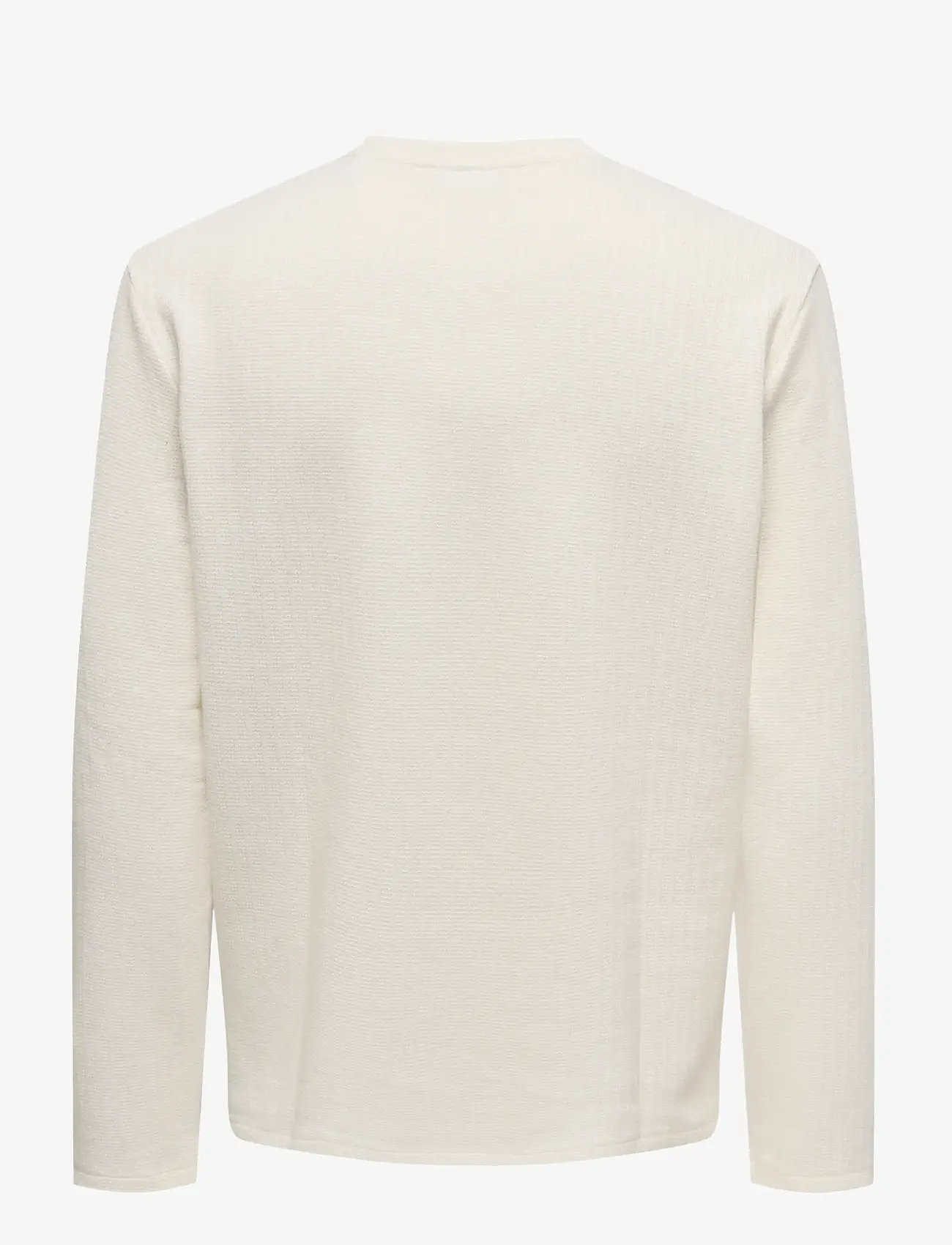 ONLY & SONS - ONSTREY LIFE REG LS STRCT FRML TEE - långärmade t-shirts - gardenia - 1