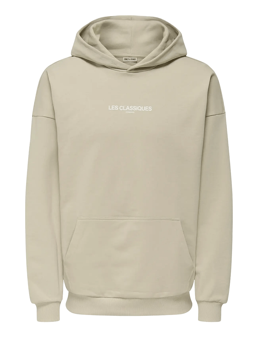 ONLY & SONS - ONSLES CLASSIQUES OVZ HOODIE - kapuzenpullover - silver lining - 0