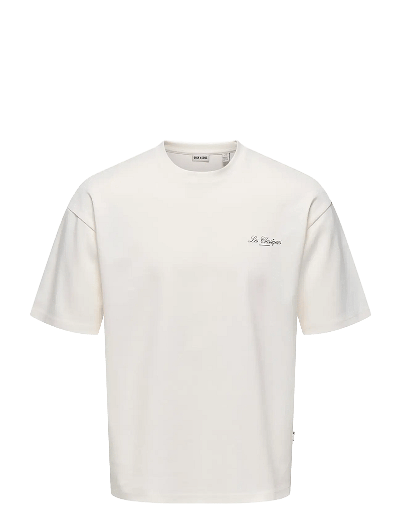 ONLY & SONS - ONSLES CLASSIQUES CASPIAN SS TEE - gardenia - 0