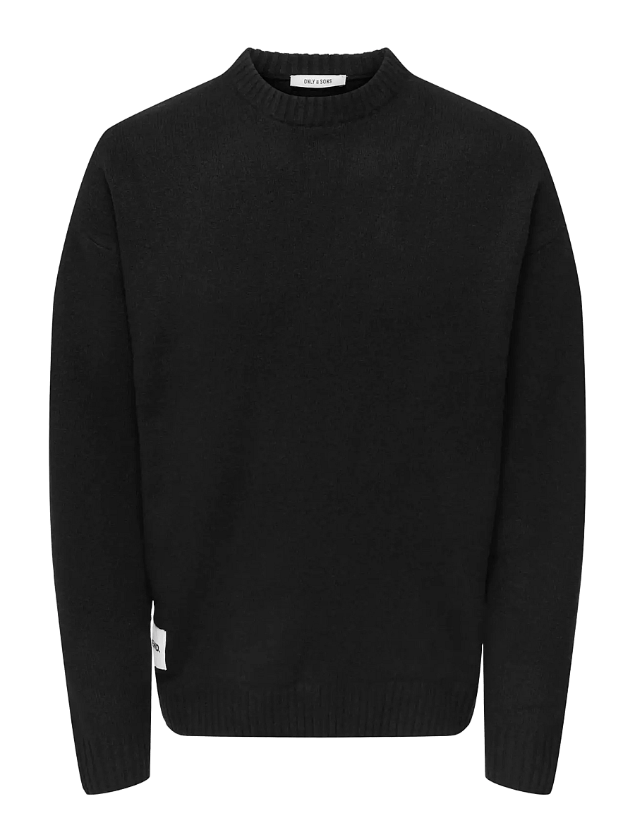 ONLY & SONS - ONSPAGE RLX LS CREW KNIT XT - rundhalsad - black - 0