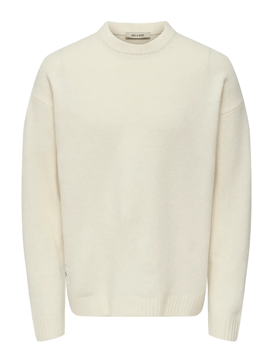 ONLY & SONS - ONSPAGE RLX LS CREW KNIT XT - rundhalsad - gardenia - 0