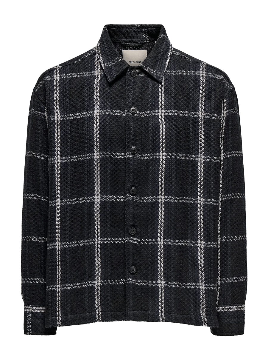 ONLY & SONS - ONSKEVIN BASKET SHIRT - karierte hemden - jet black - 1