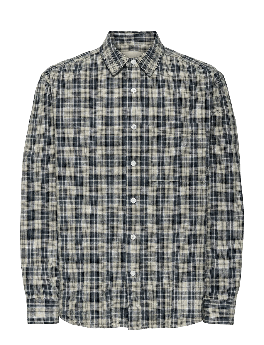 ONLY & SONS - ONSRAFAEL CHECK LS SHIRT 0505 - ternede skjorter - dark slate - 0