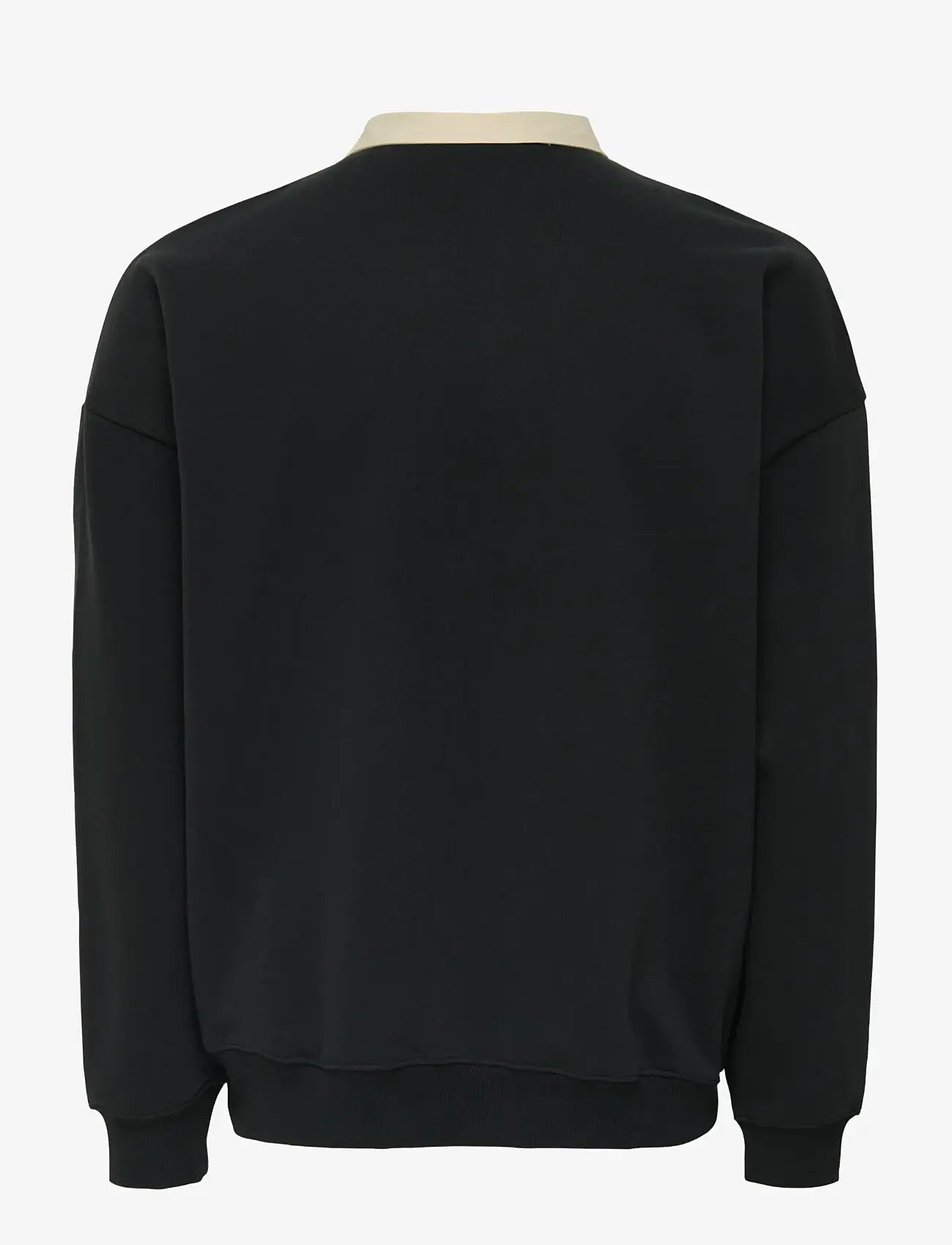 ONLY & SONS - ONSJEFFREY VTG LS RUGBY SOLID POLO - långärmade pikéer - jet black - 1