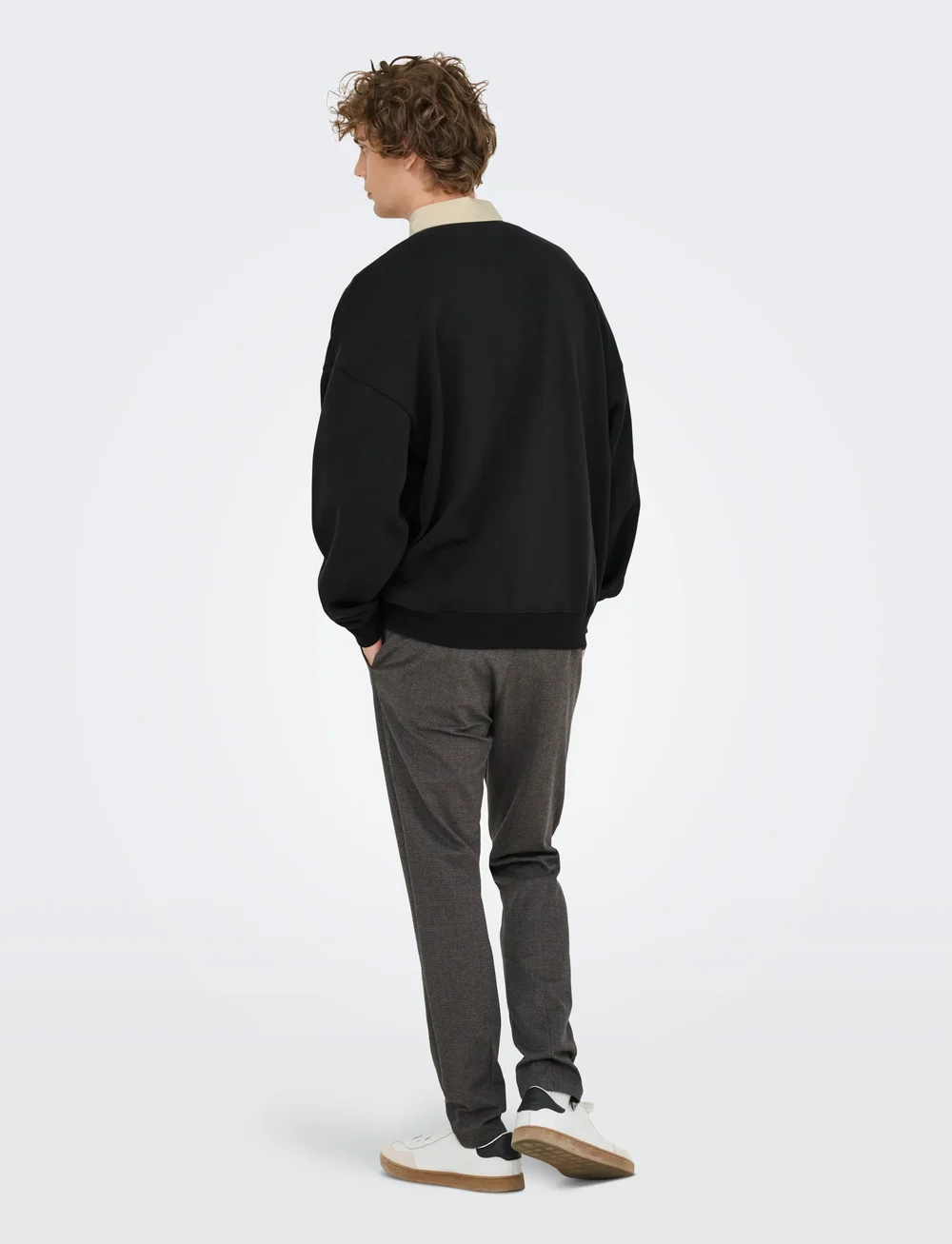 ONLY & SONS - ONSJEFFREY VTG LS RUGBY SOLID POLO - pitkähihaiset - jet black - 3