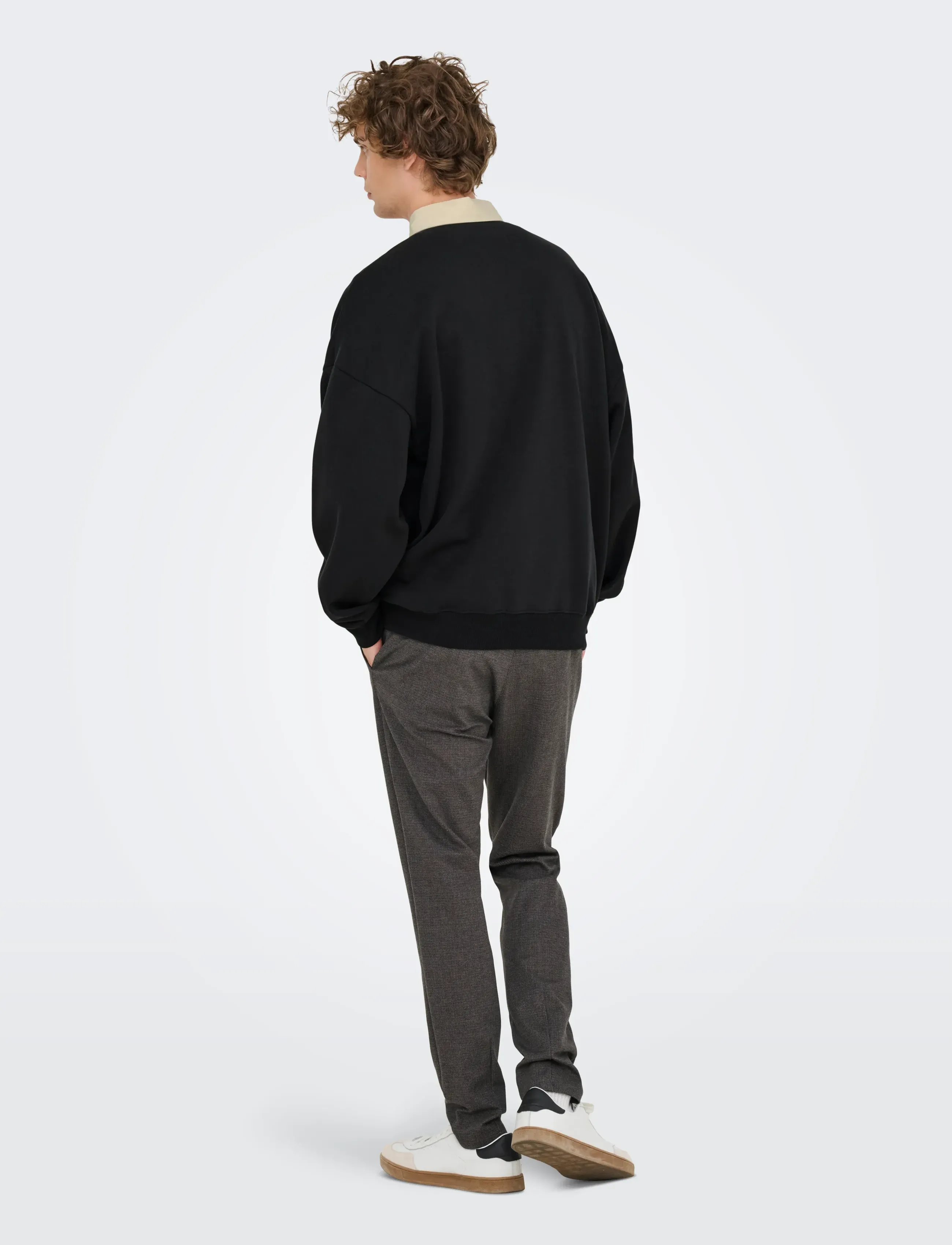 ONLY & SONS - ONSJEFFREY VTG LS RUGBY SOLID POLO - die niedrigsten preise - jet black - 3