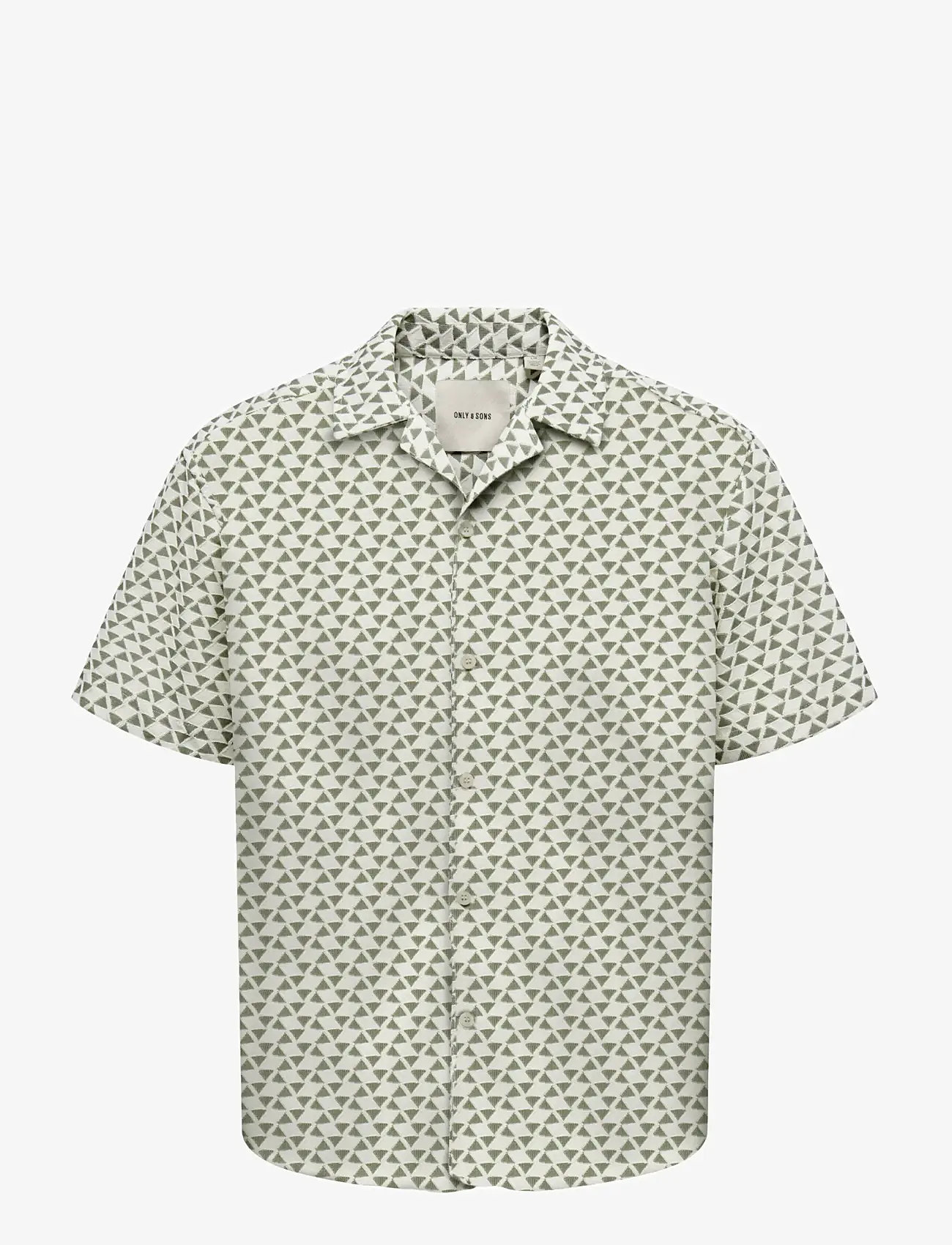 ONLY & SONS - ONSCHARMY SS RESORT AOP SHIRT - mönstrade skjortor - antique white - 1