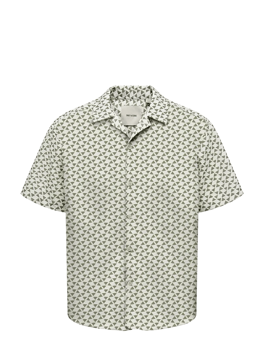 ONLY & SONS - ONSCHARMY SS RESORT AOP SHIRT - hemden mit muster - antique white - 1