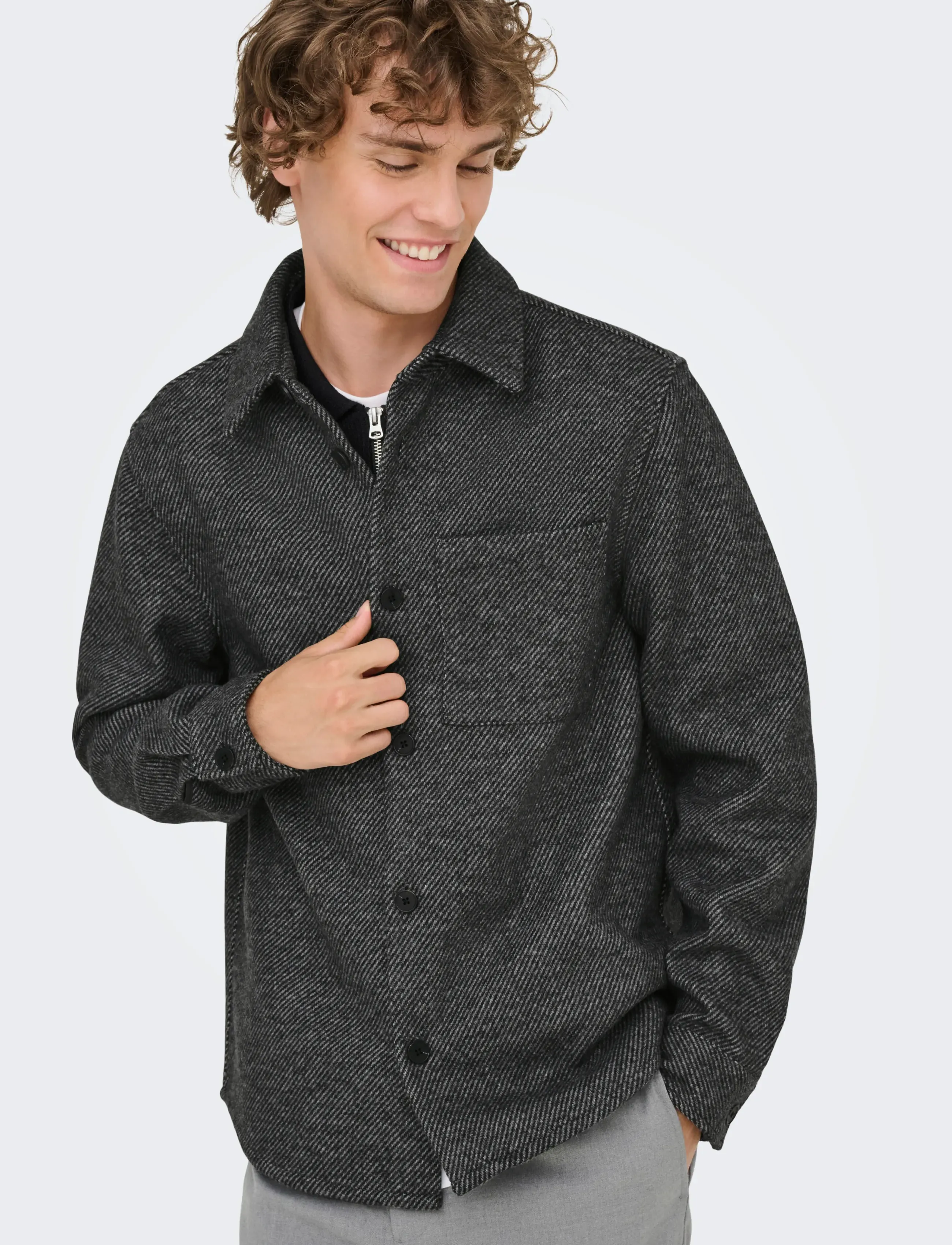 ONLY & SONS Onsmicah Twill Overshirt Frml skjortor & blusar herr – bild 5