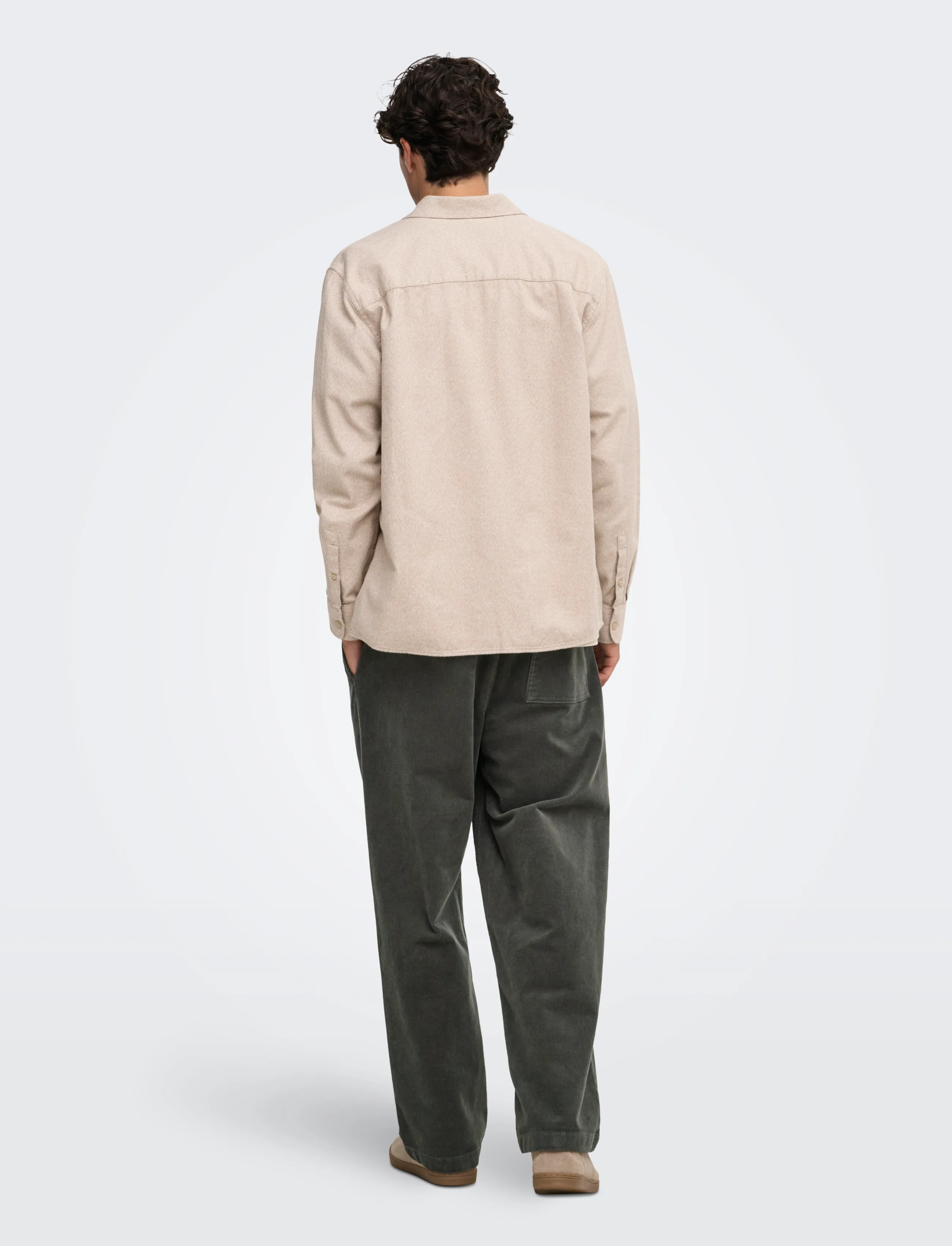 ONLY & SONS - ONSFADE LOOSE 0188 STRING CORD PANT - vabaajapüksid - beluga - 3