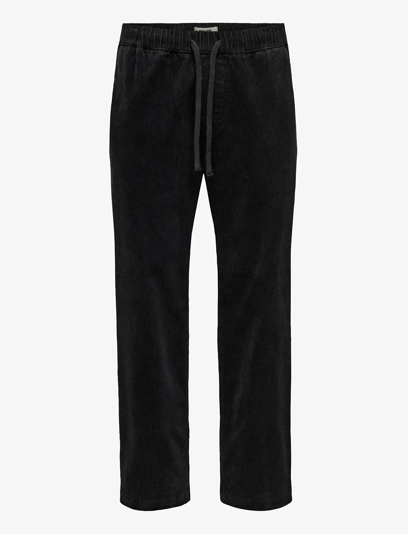 ONLY & SONS - ONSFADE LOOSE 0188 STRING CORD PANT - casual trousers - black - 1