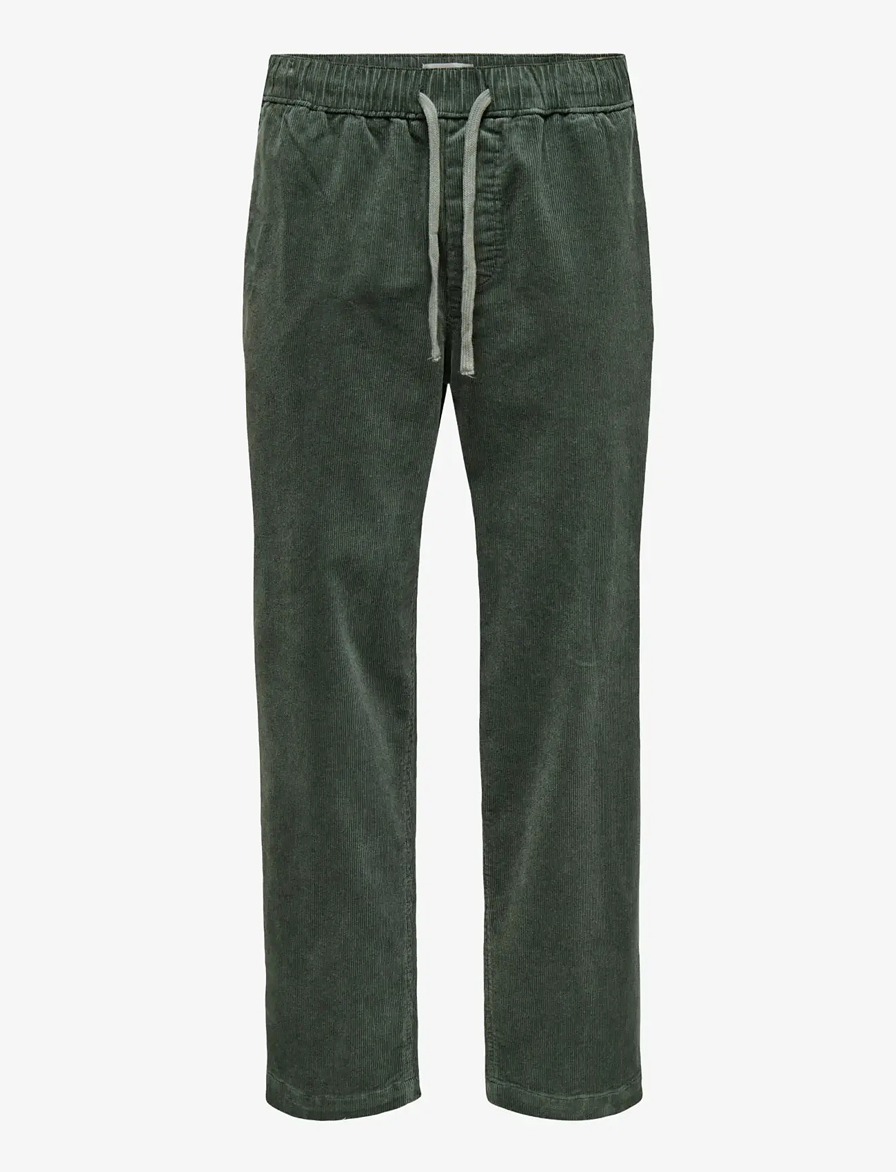 ONLY & SONS - ONSFADE LOOSE 0188 STRING CORD PANT - höstkläder - castor gray - 0