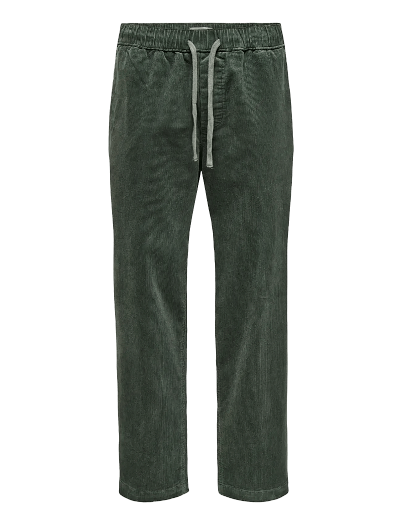 ONLY & SONS - ONSFADE LOOSE 0188 STRING CORD PANT - casual bukser - castor gray - 1