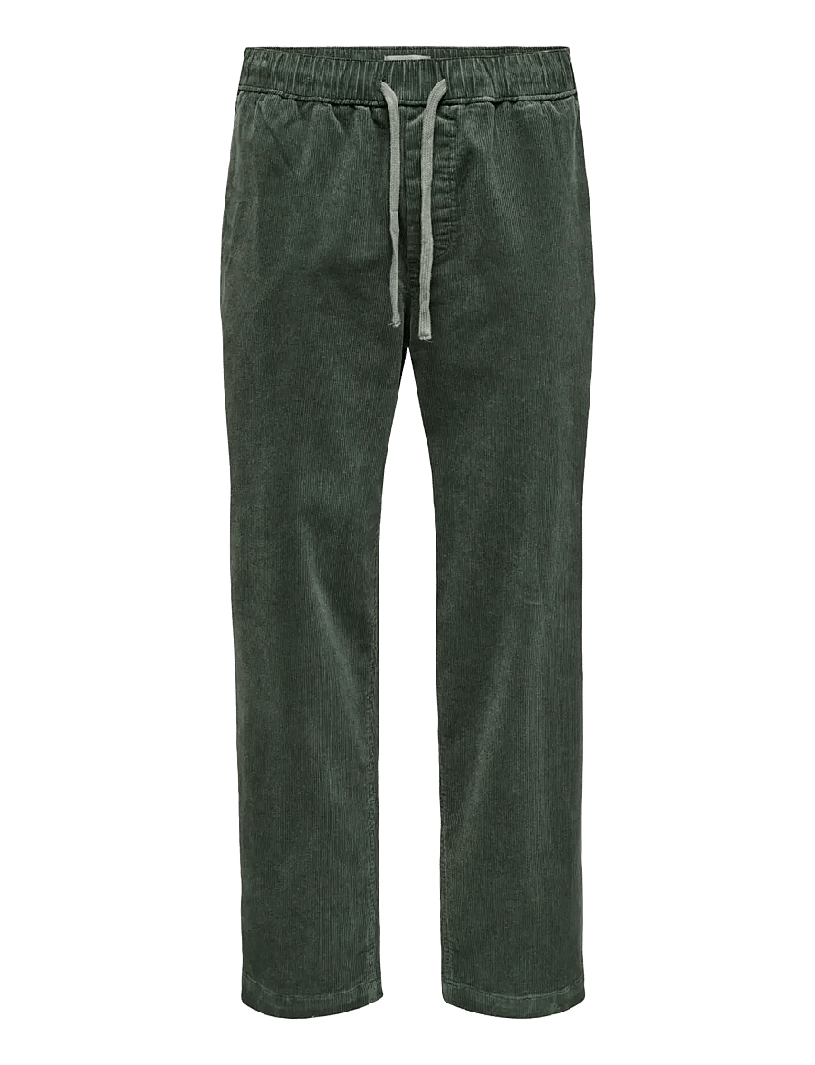 ONLY & SONS - ONSFADE LOOSE 0188 STRING CORD PANT - spodnie na co dzień - castor gray - 1