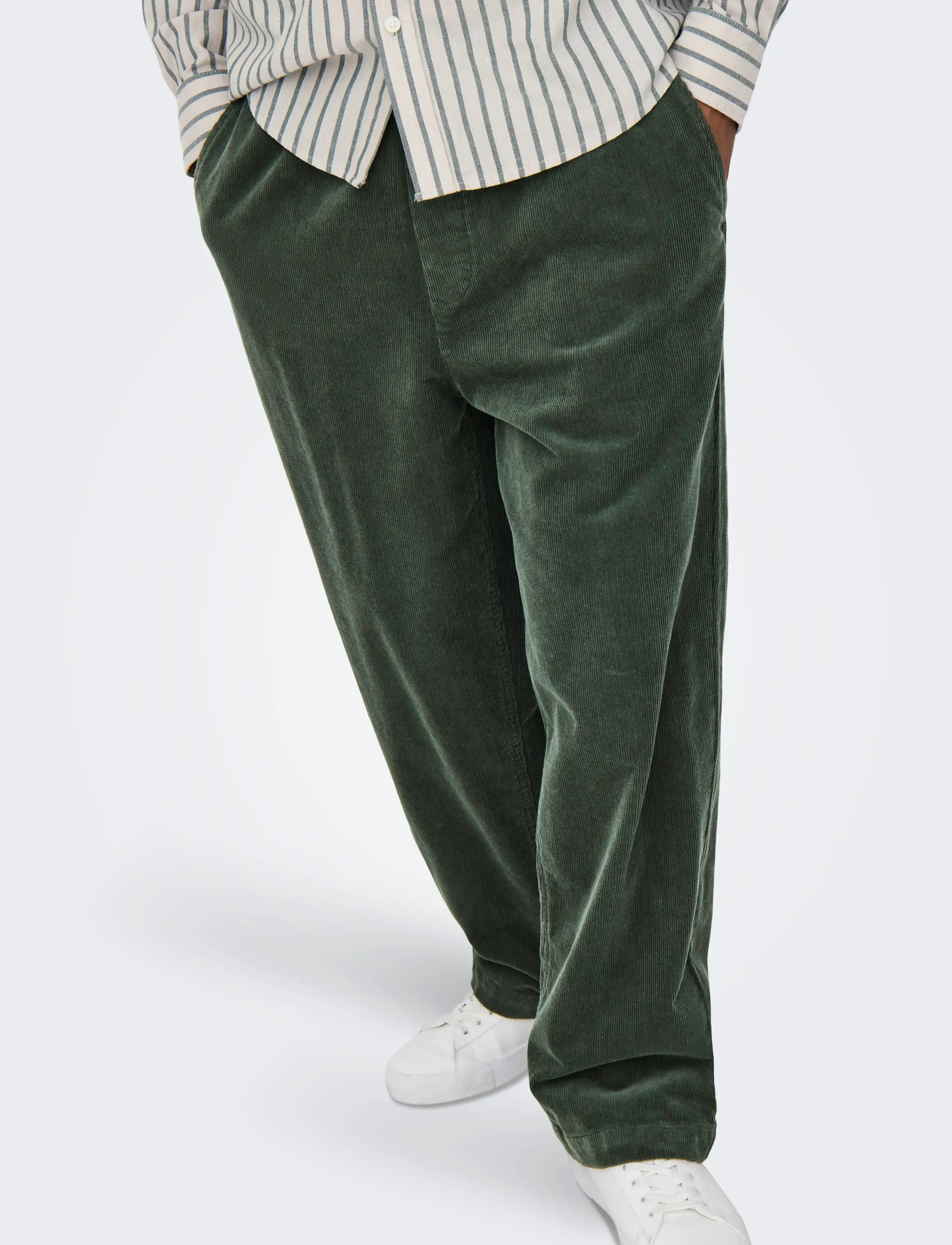 ONLY & SONS - ONSFADE LOOSE 0188 STRING CORD PANT - men - castor gray - 5