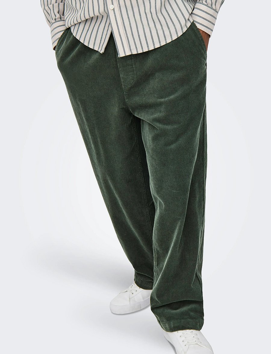ONLY & SONS - ONSFADE LOOSE 0188 STRING CORD PANT - spodnie na co dzień - castor gray - 5