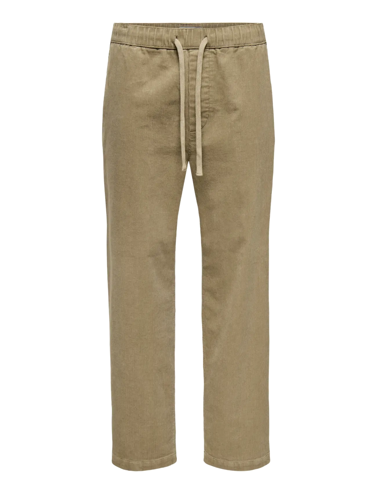 ONLY & SONS ONSFADE LOOSE 0188 STRING CORD PANT - Casual - CHINCHILLA / beige